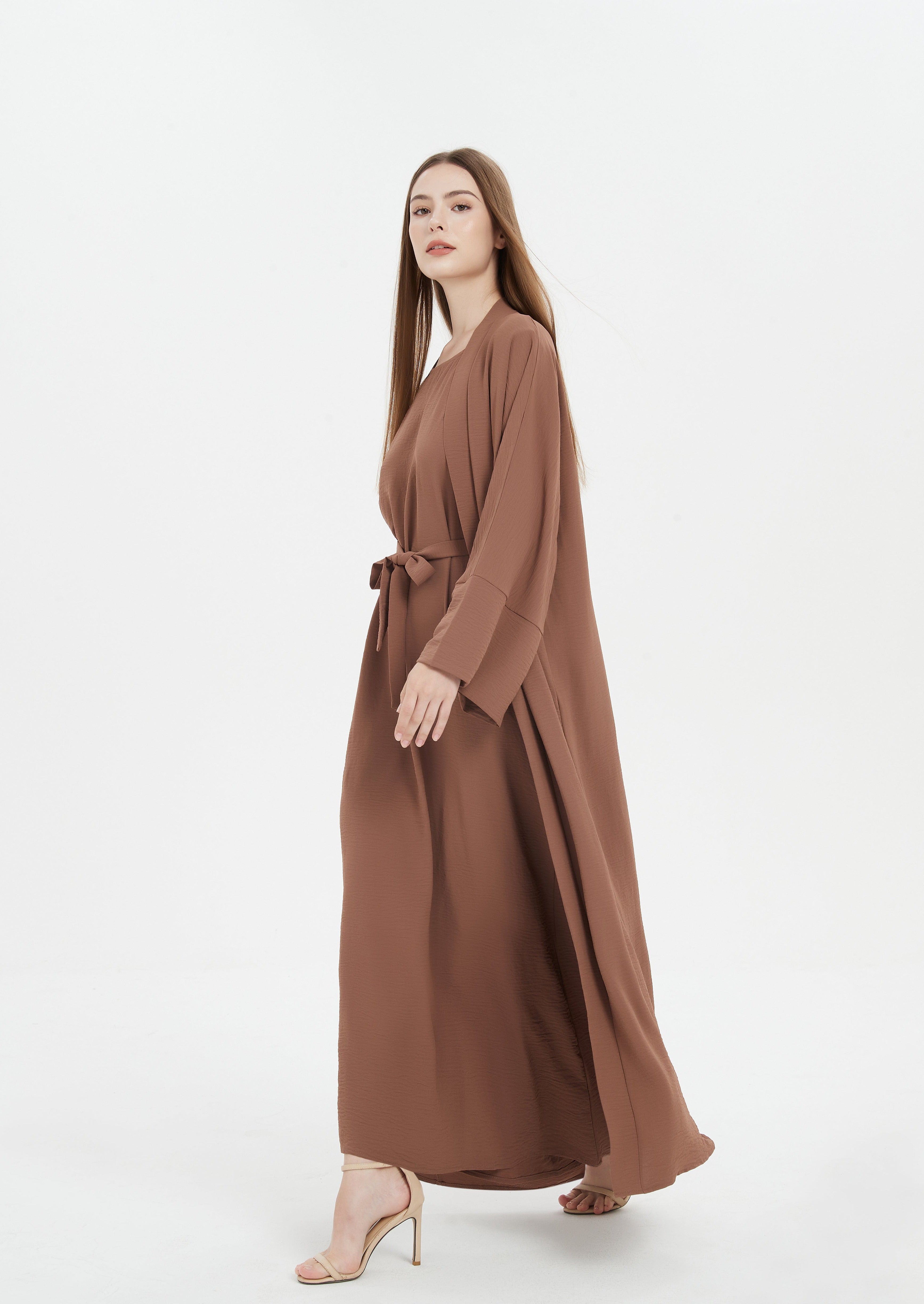 Serena Matte Abaya - Coffee