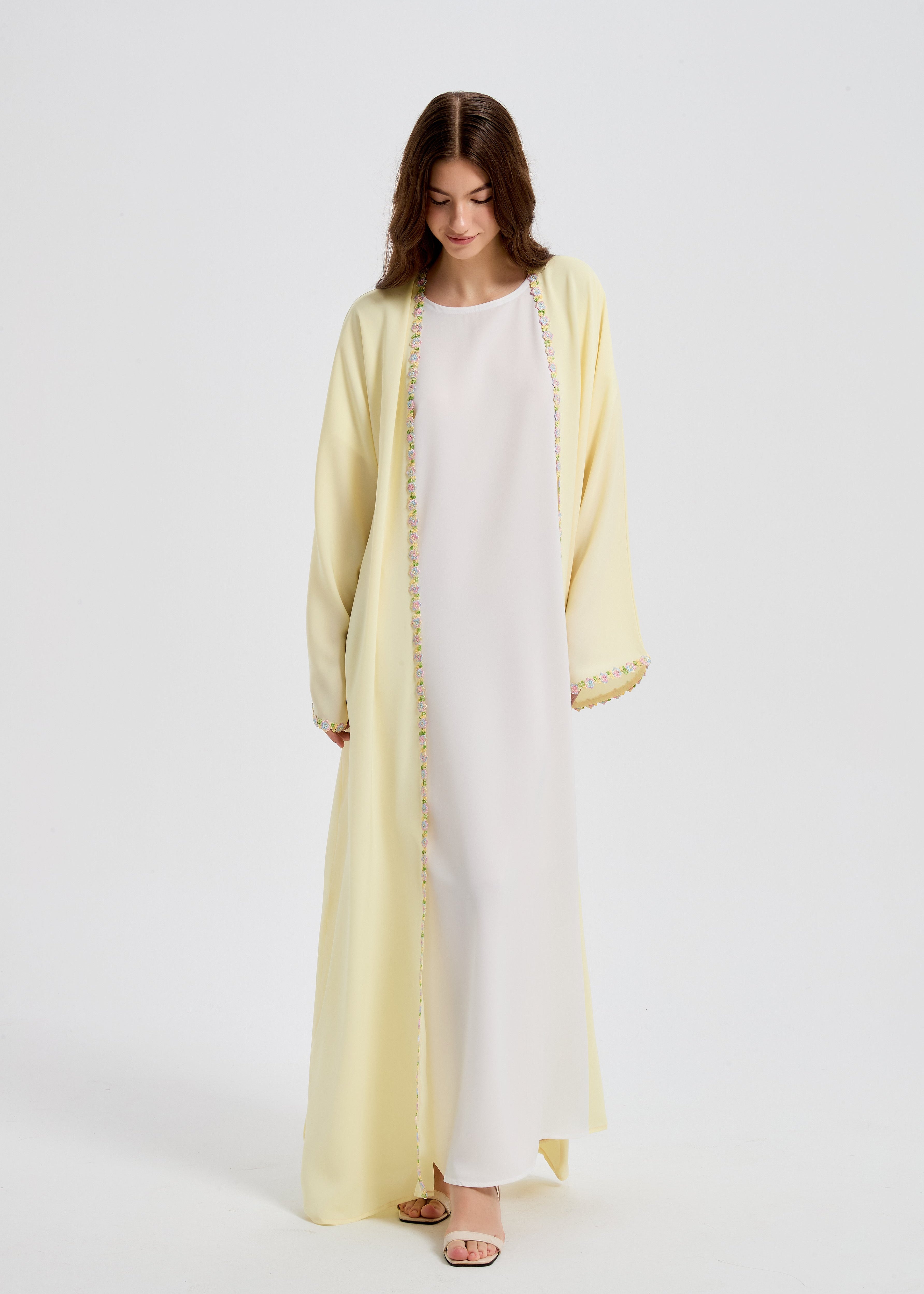 Soraya Abaya Set - Butter Yellow
