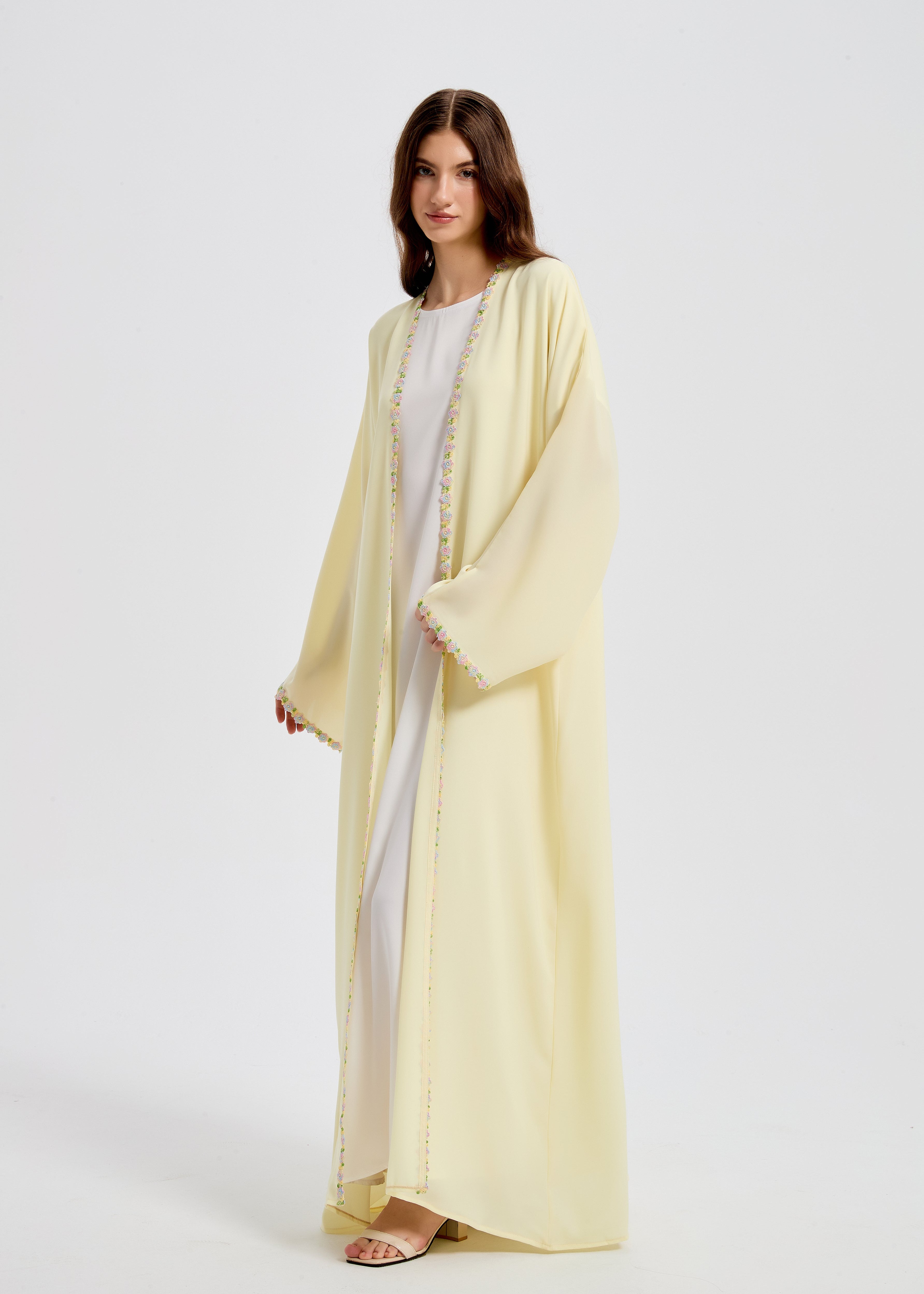 Soraya Abaya Set - Butter Yellow