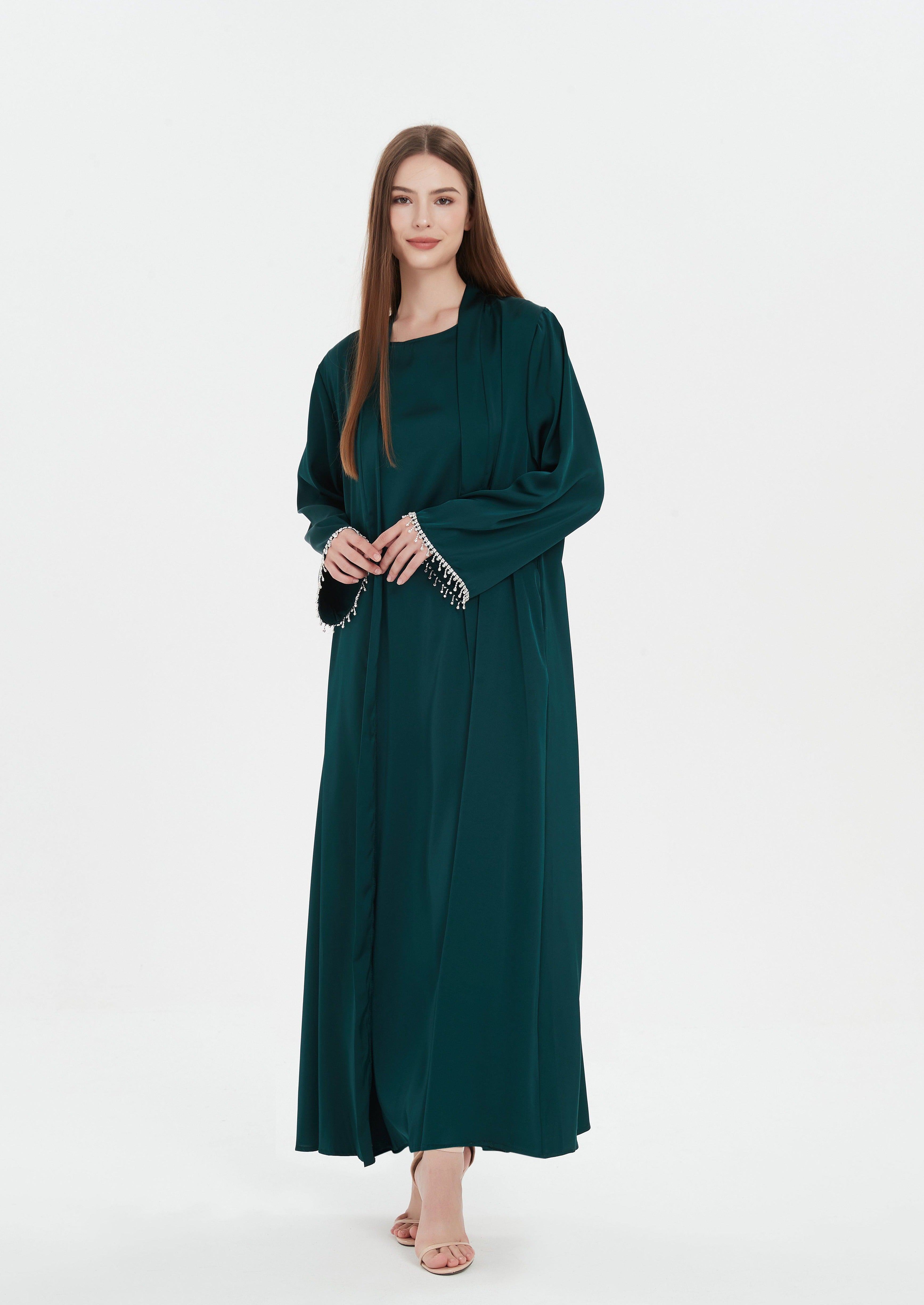 Serena Hand-Sewn Diamond Abaya Set