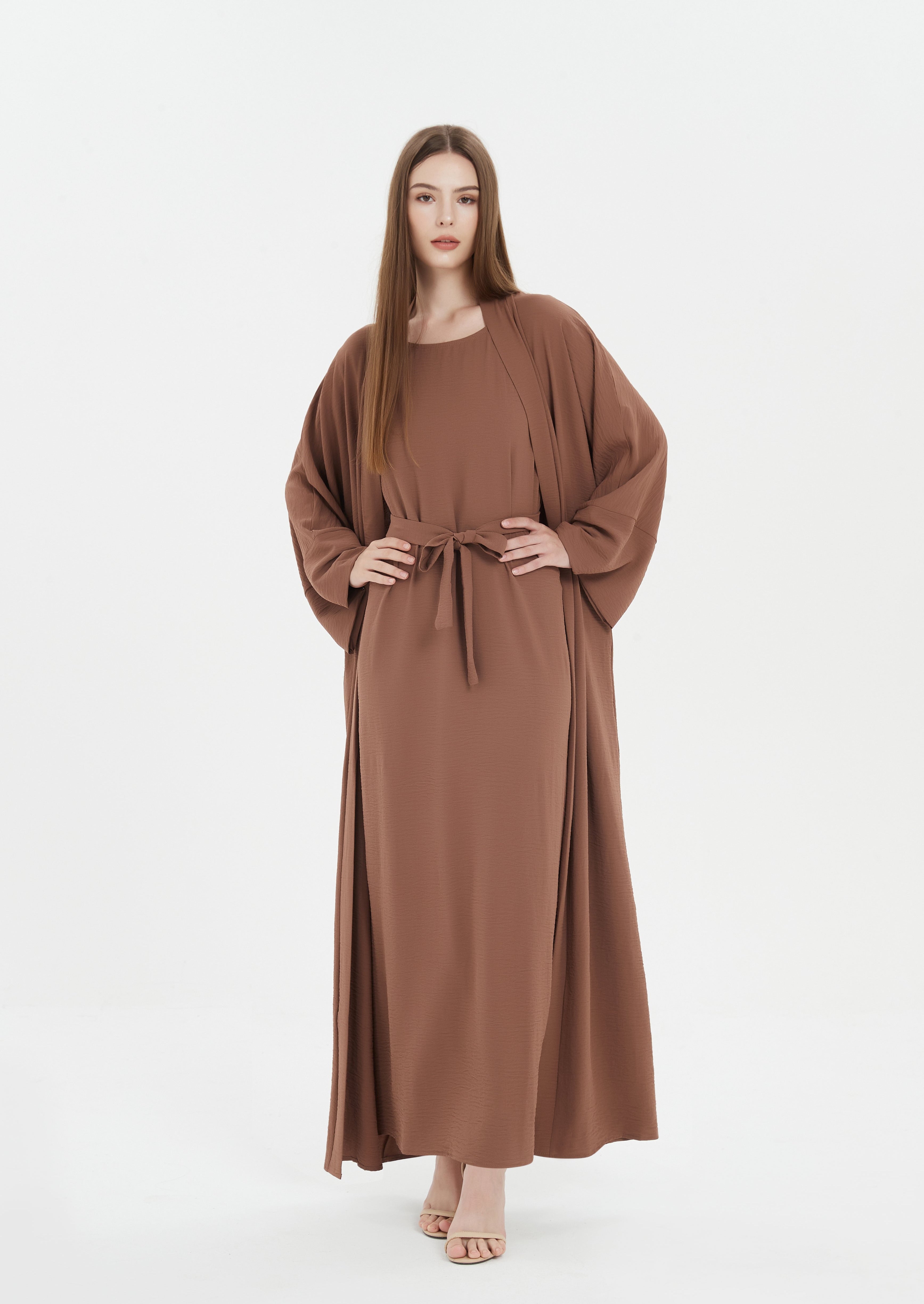 Serena Matte Abaya - Coffee