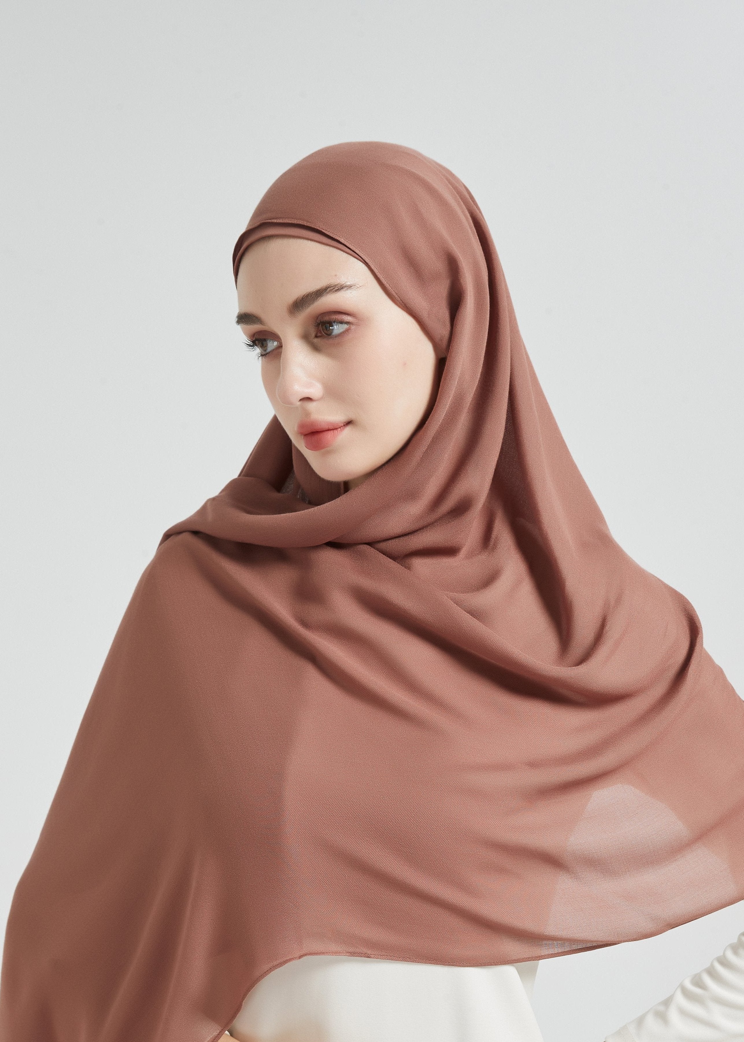 Matching Modal Hijab set - Dark mauve