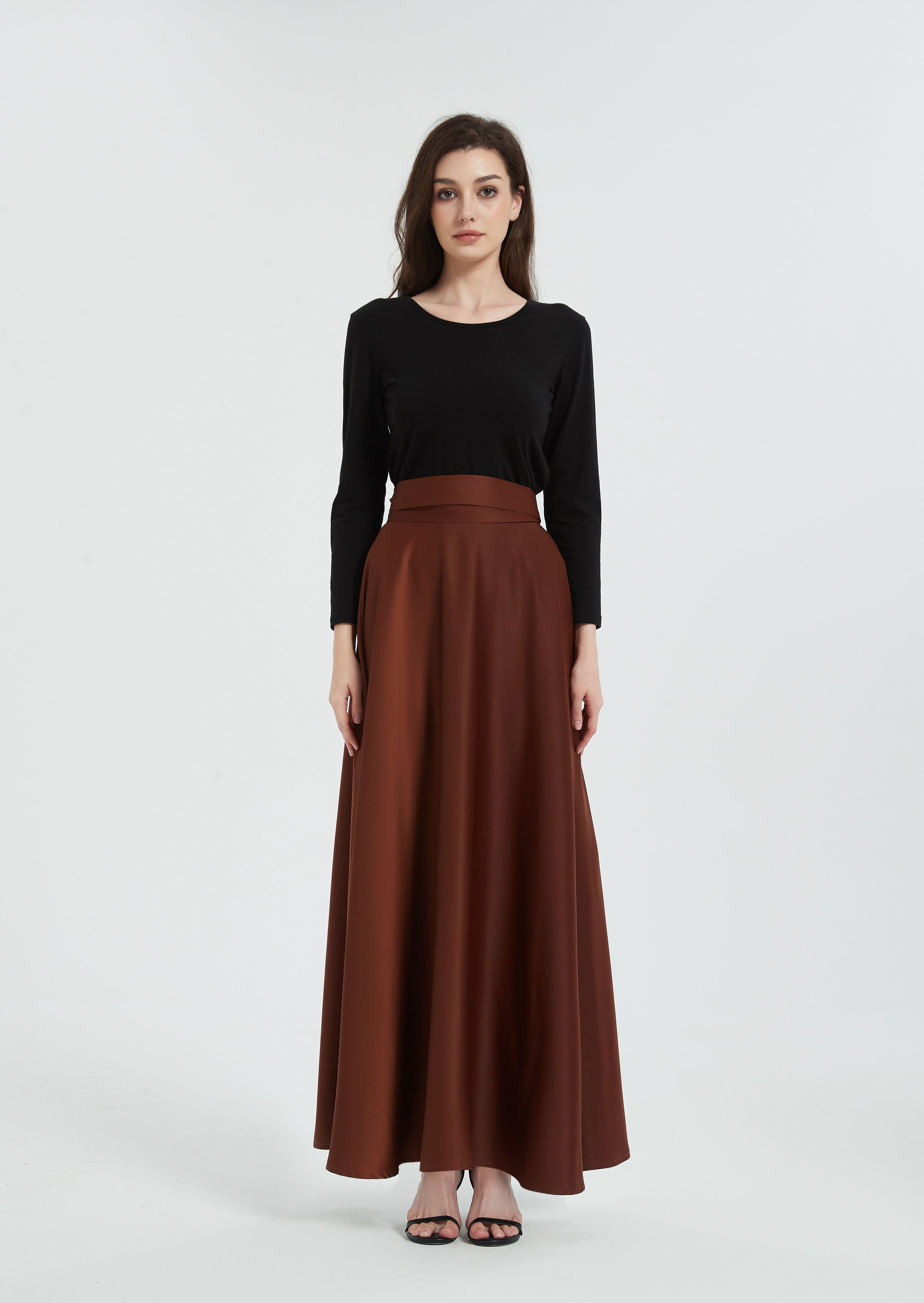 Aaliyah Maxi Skirt - Chocolate