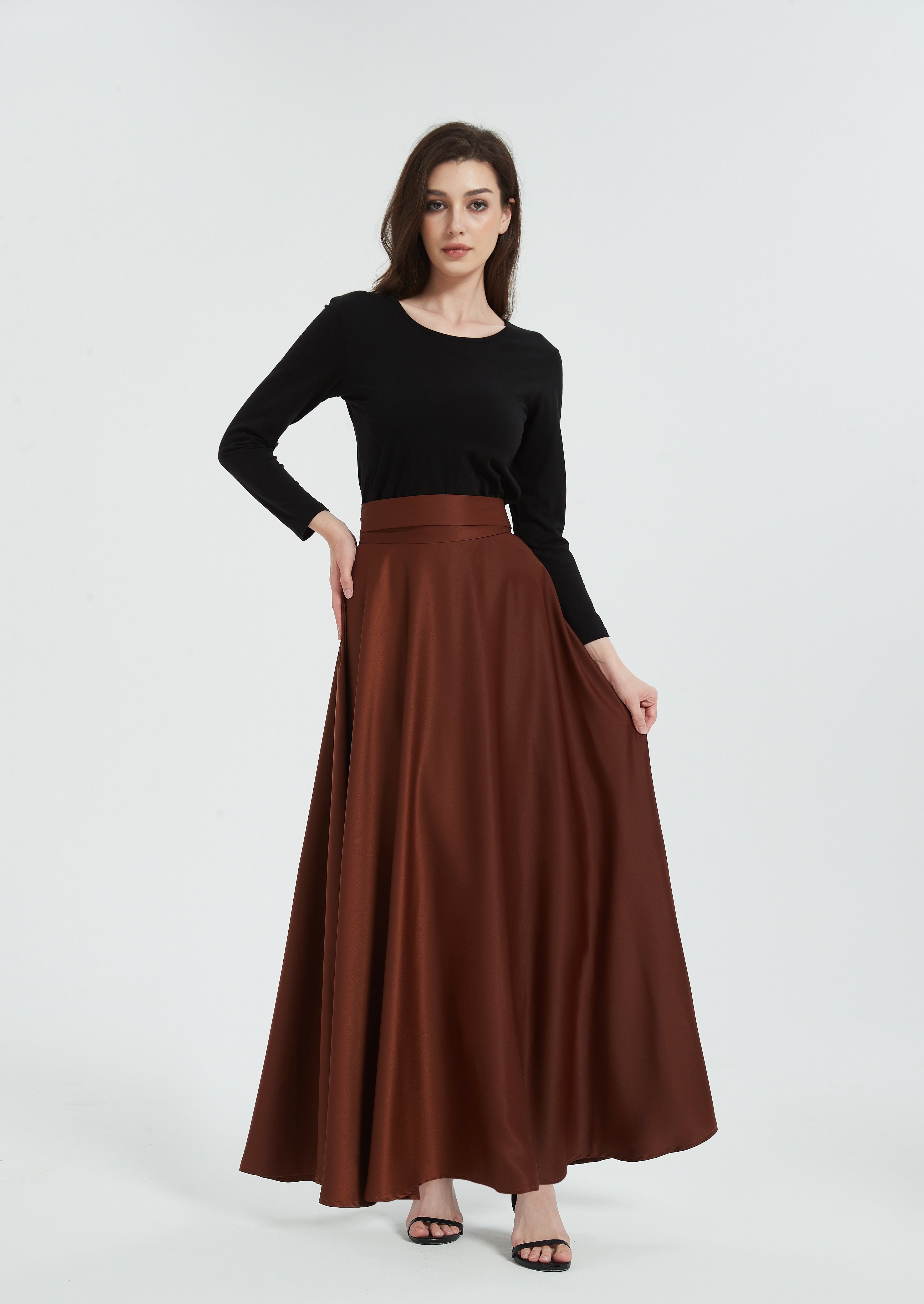 Aaliyah Maxi Skirt - Chocolate