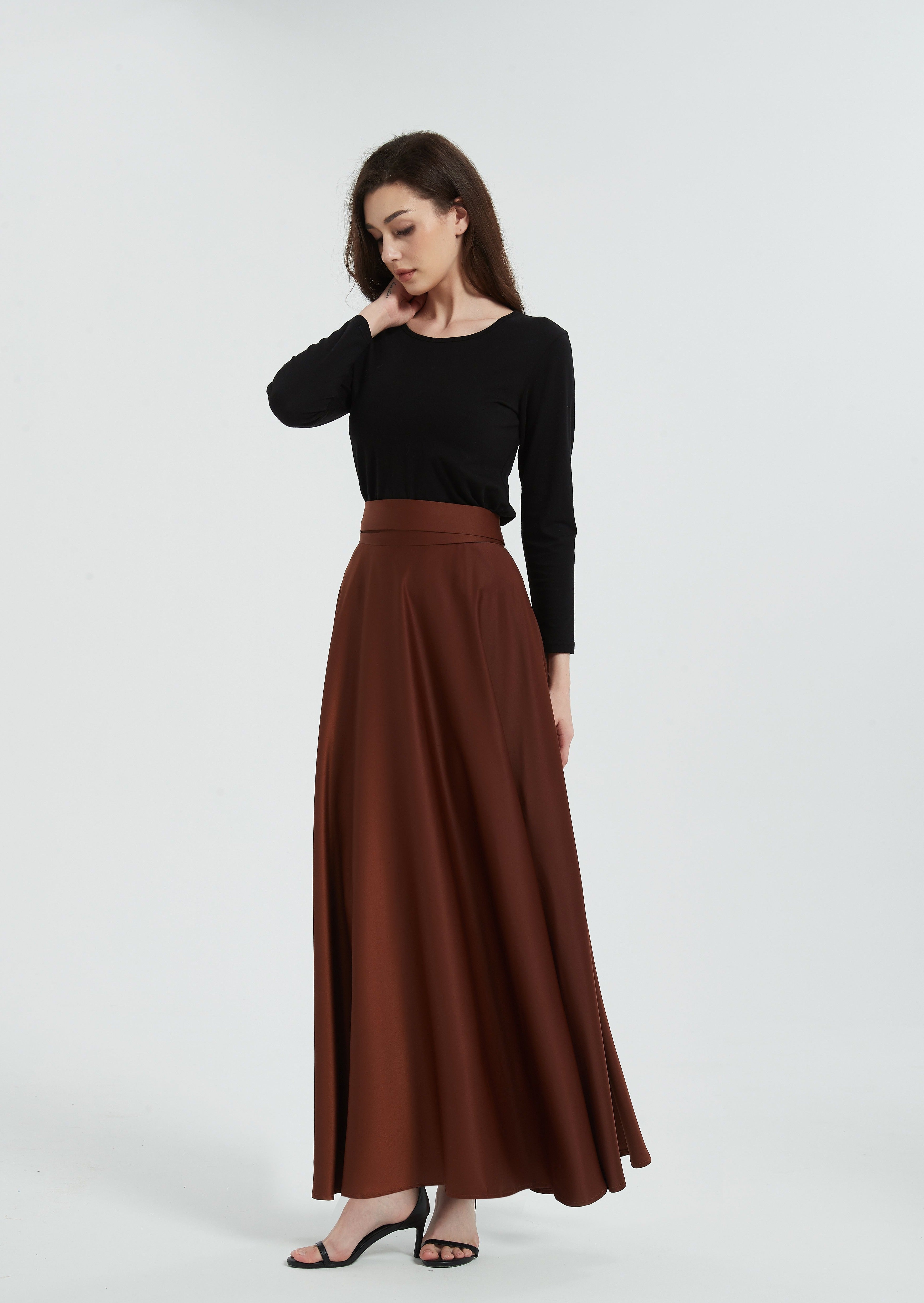 Aaliyah Maxi Skirt - Chocolate