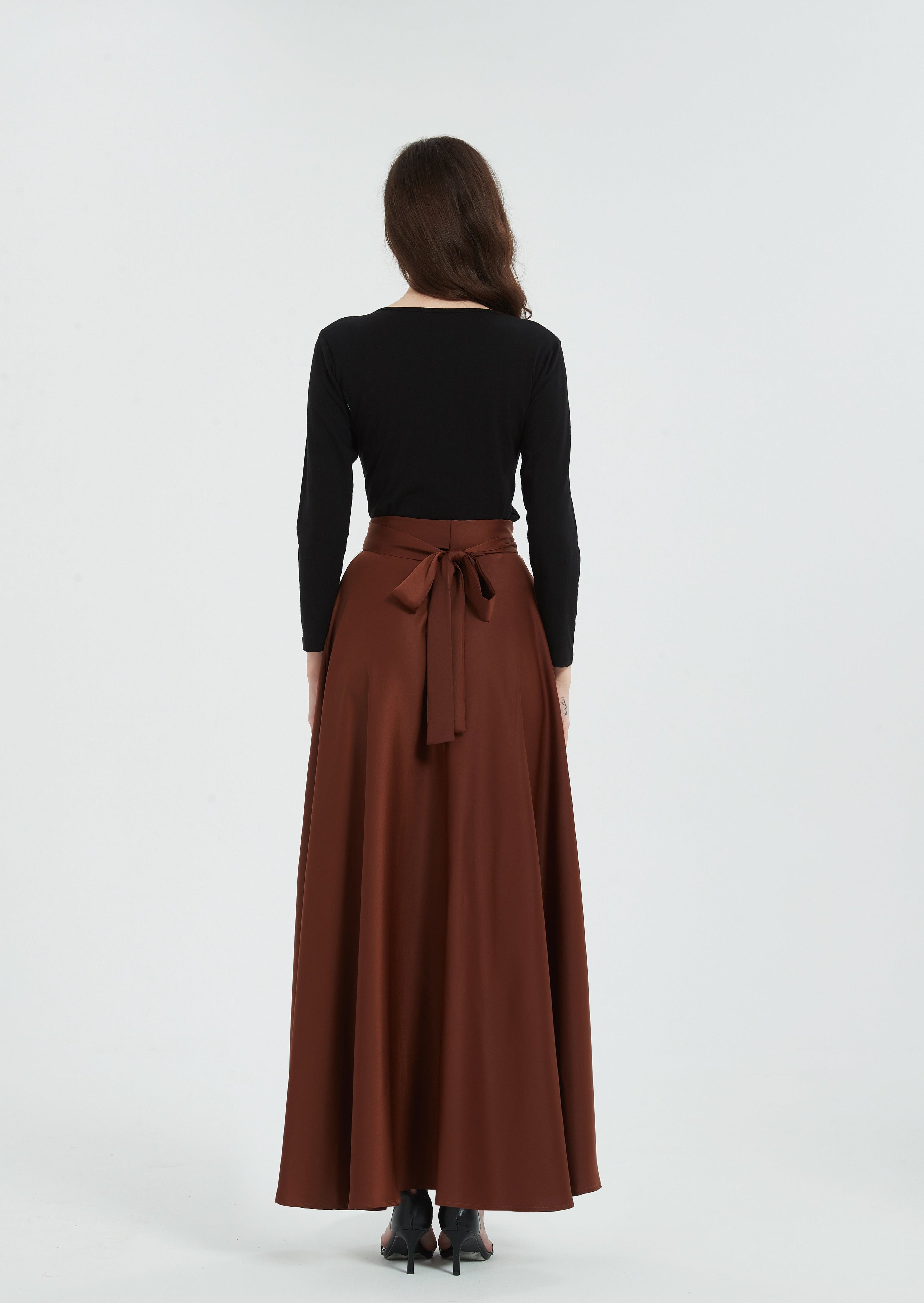 Aaliyah Maxi Skirt - Chocolate