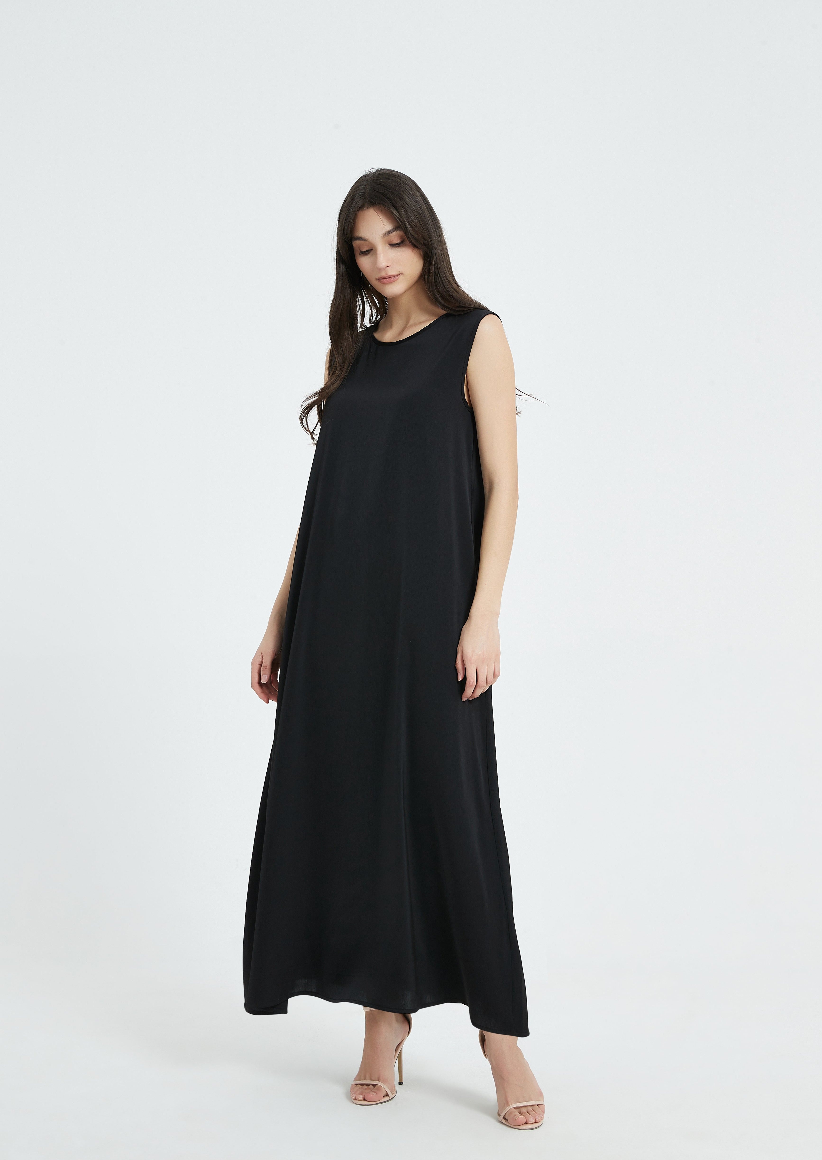 Serena Sleeveless Inner Dress - Black