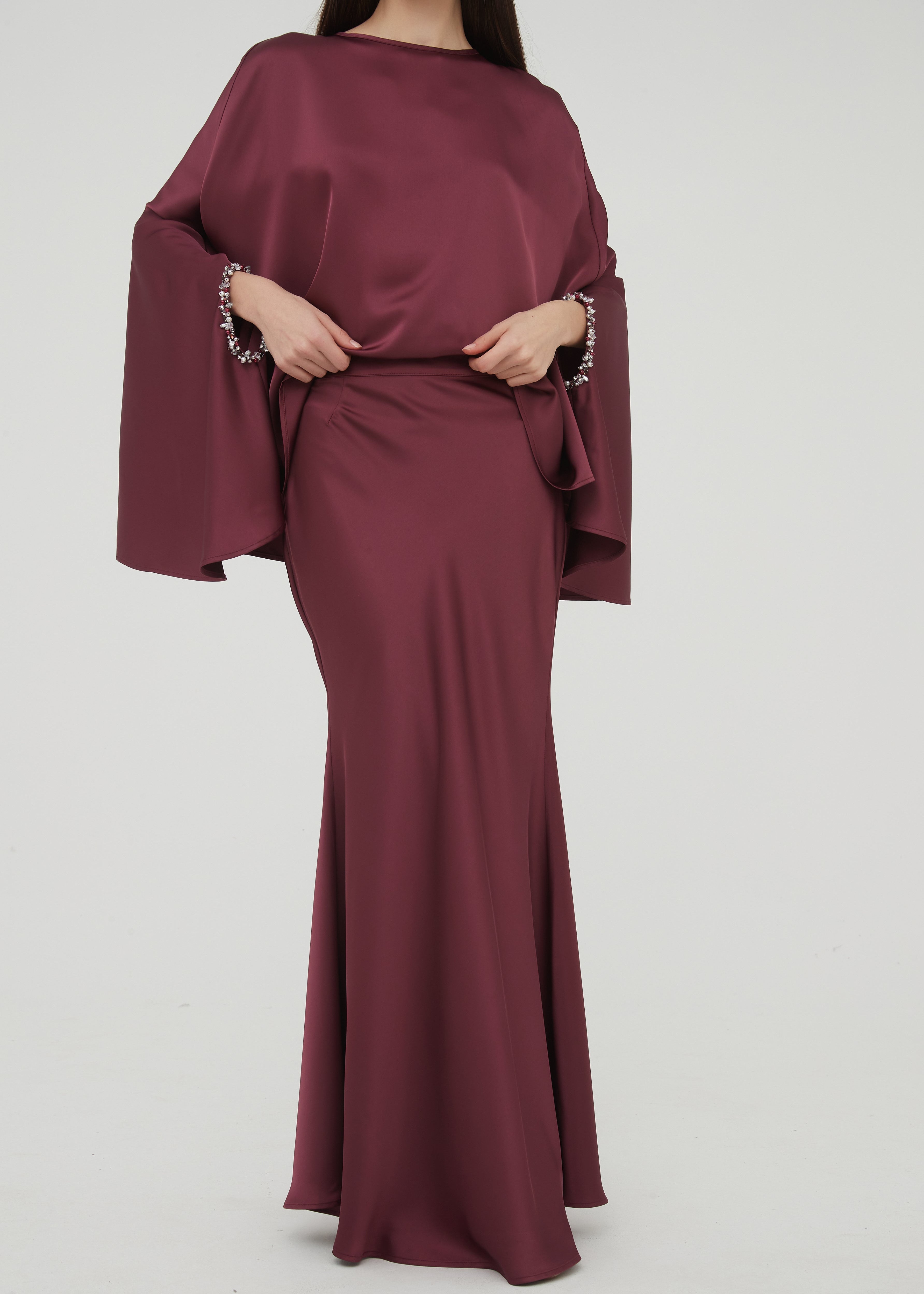 Analia Maxi Skirt - Plum