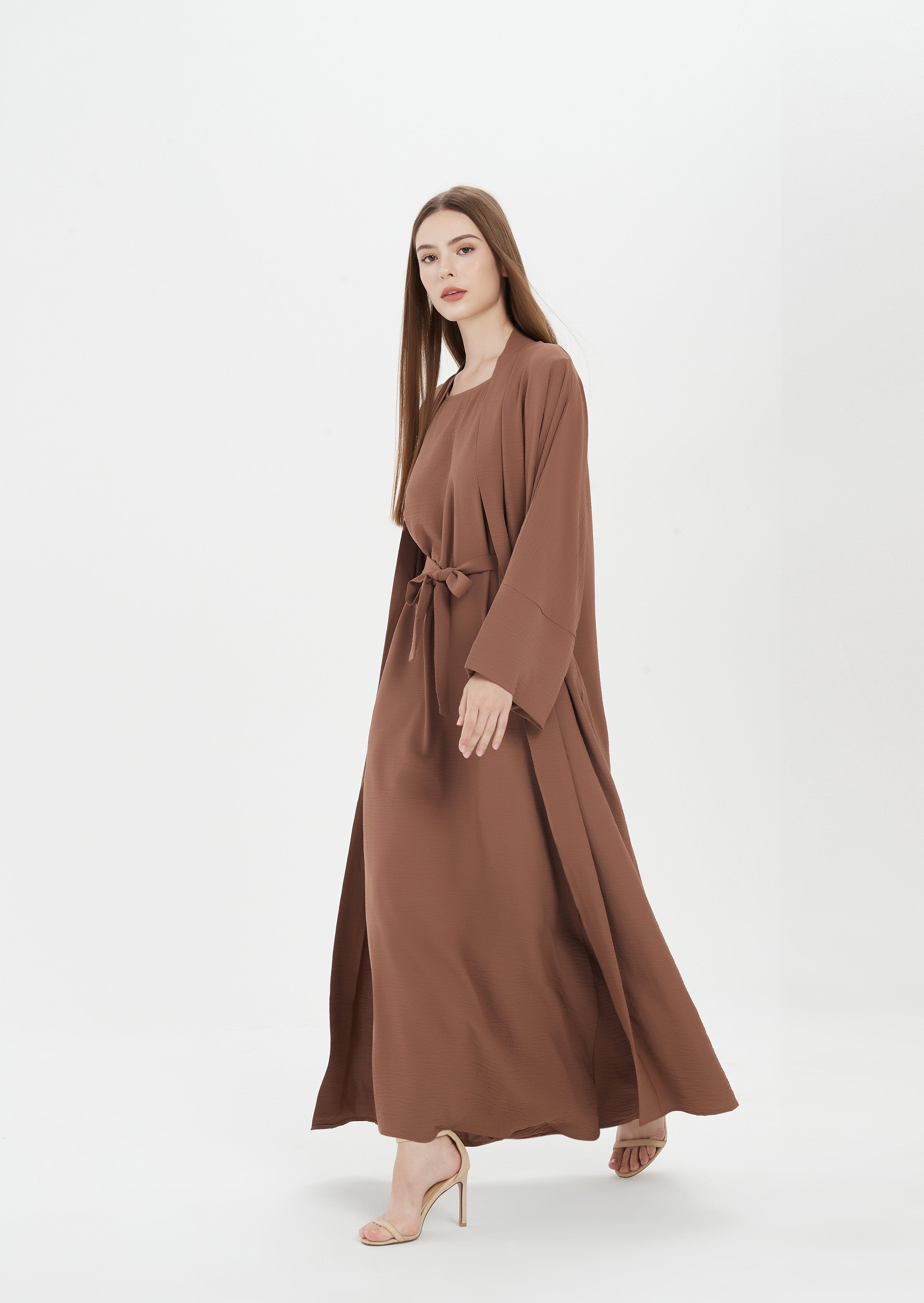 Serena Matte Abaya - Coffee