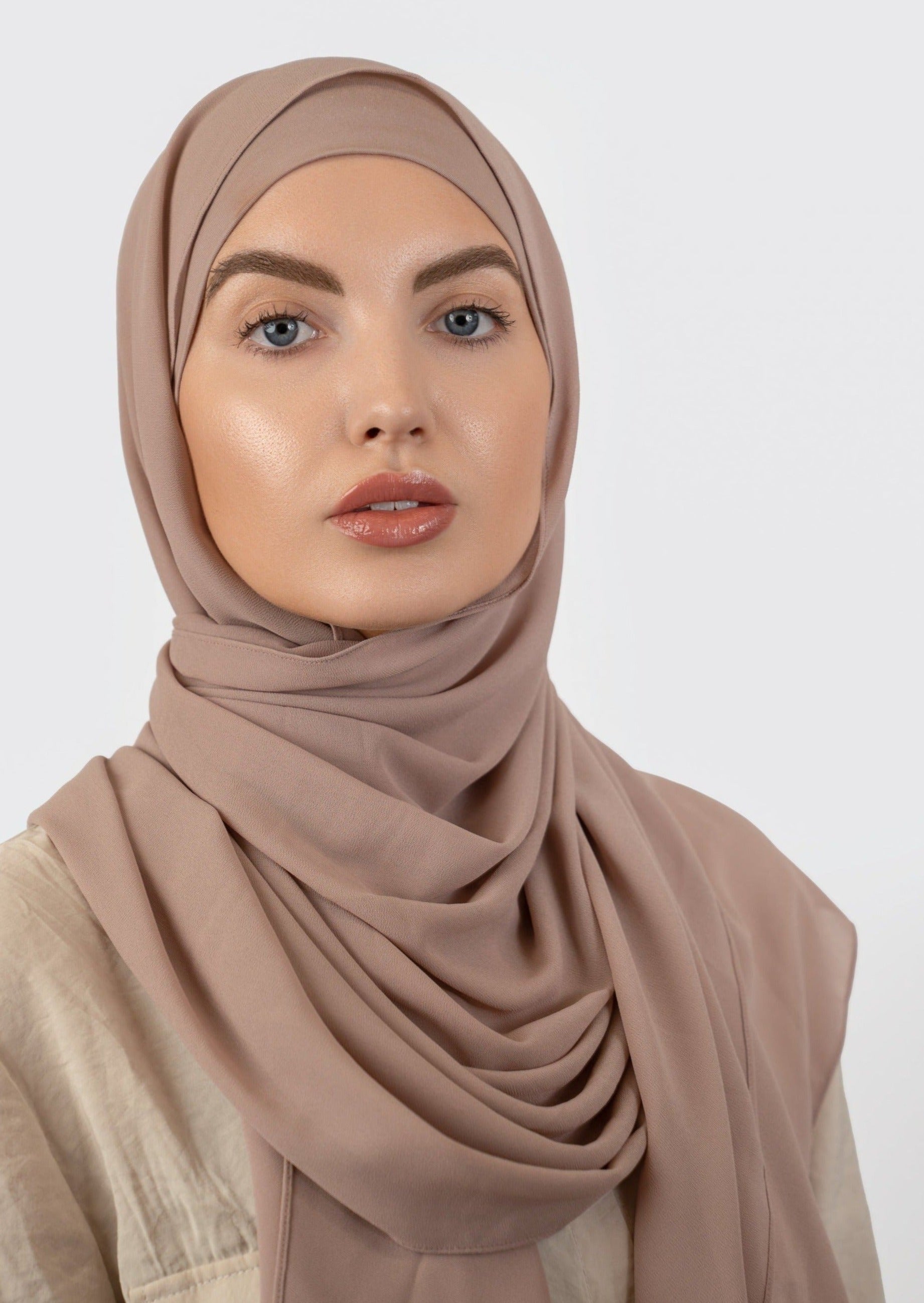 Matching Hijab Set - Nude Beige