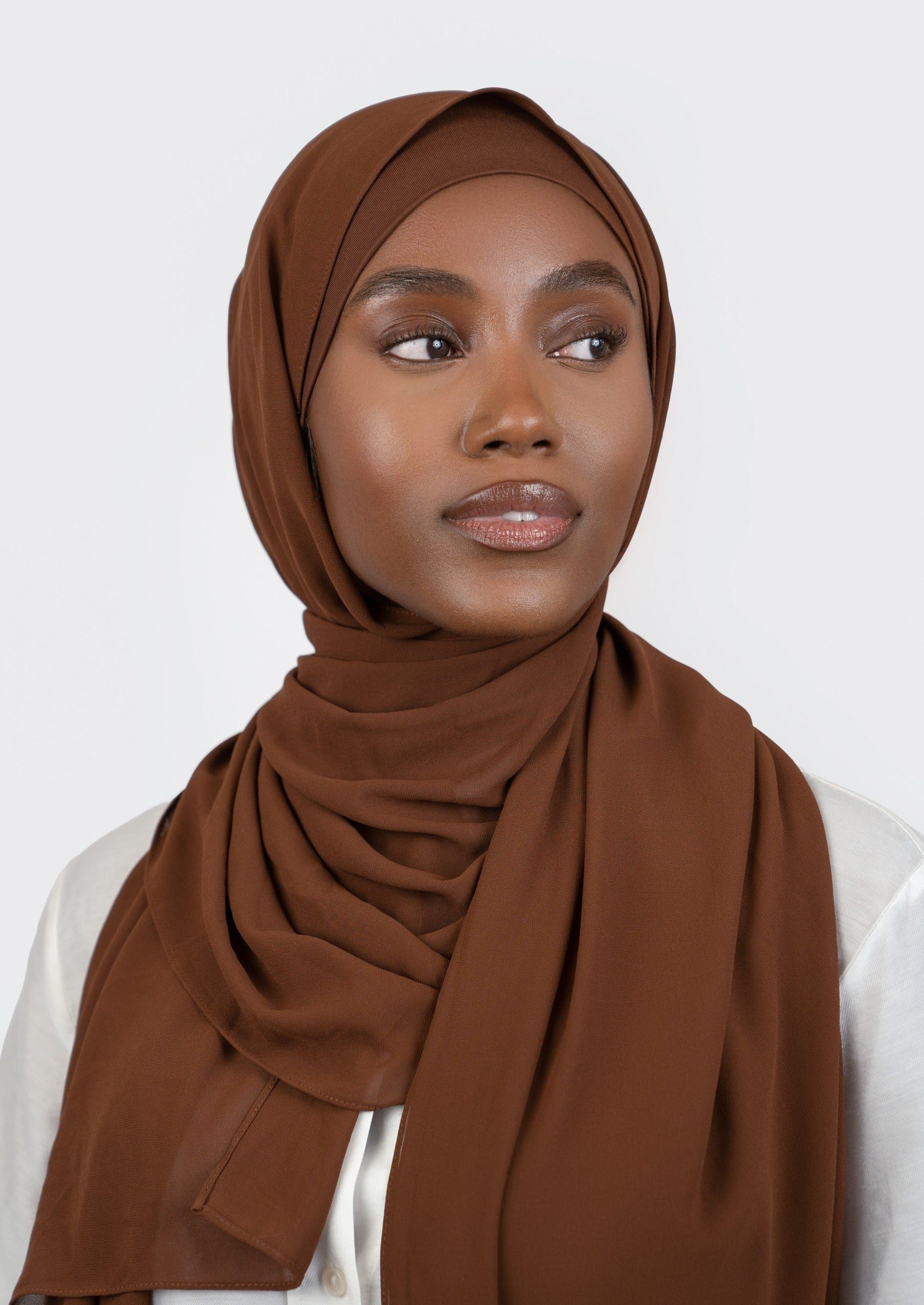 Matching Hijab Set - Chocolate