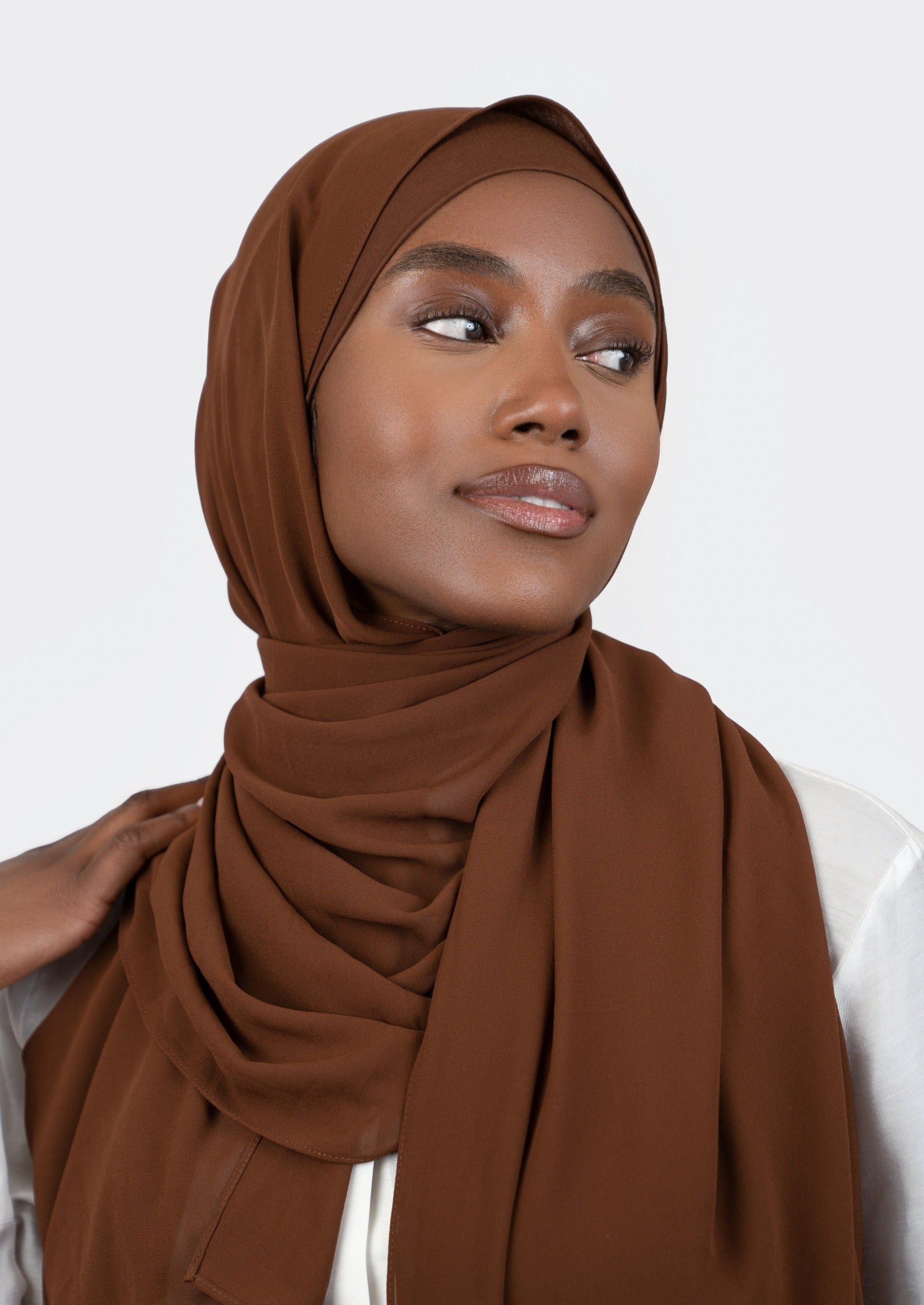 Matching Hijab Set - Chocolate