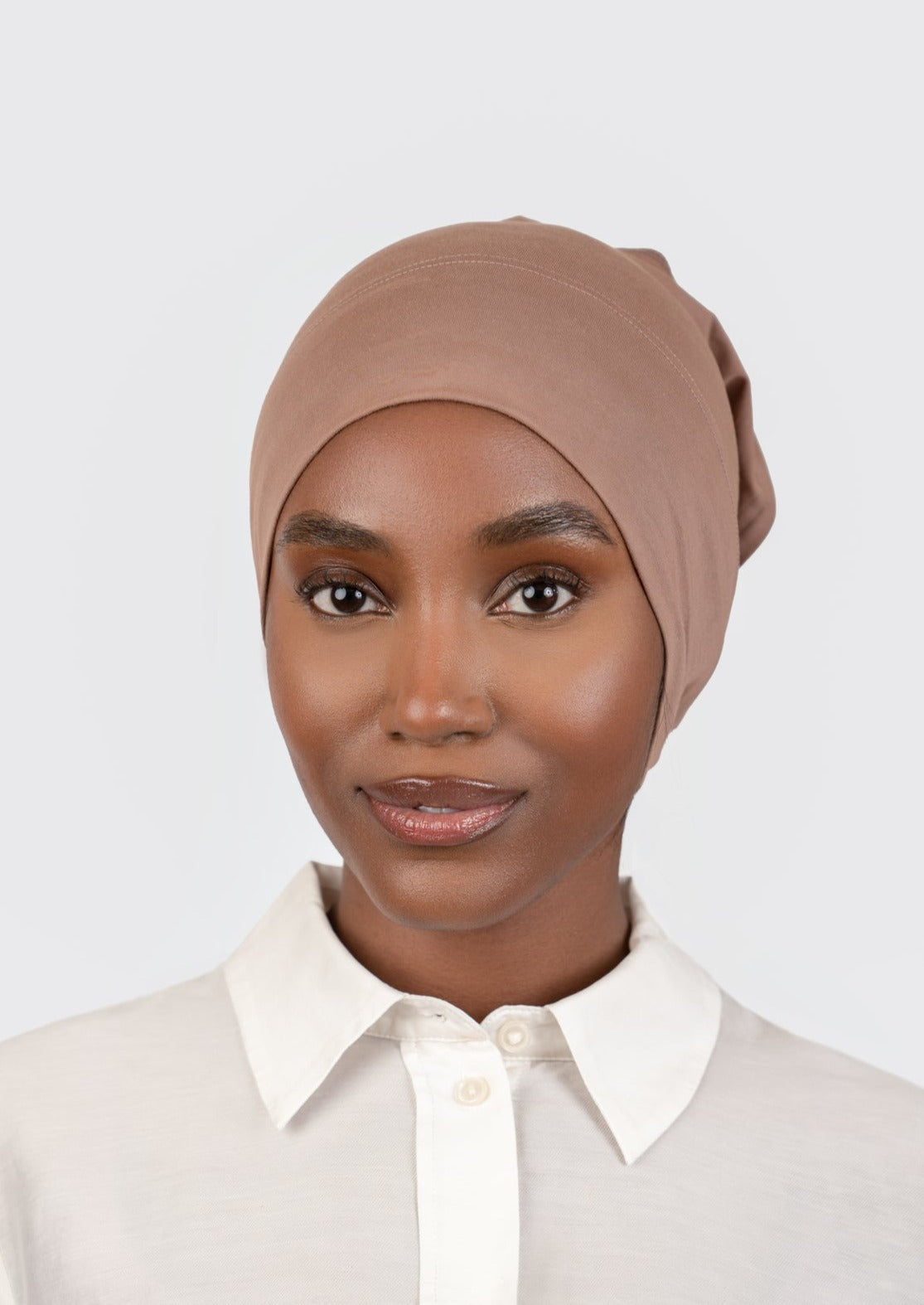 Matching Hijab Set - Dark Nude