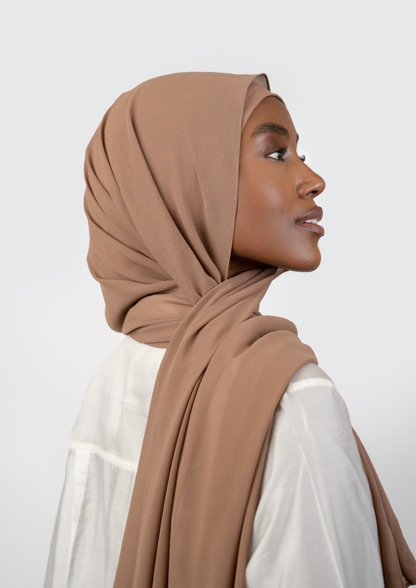 Matching Hijab Set - Dark Nude