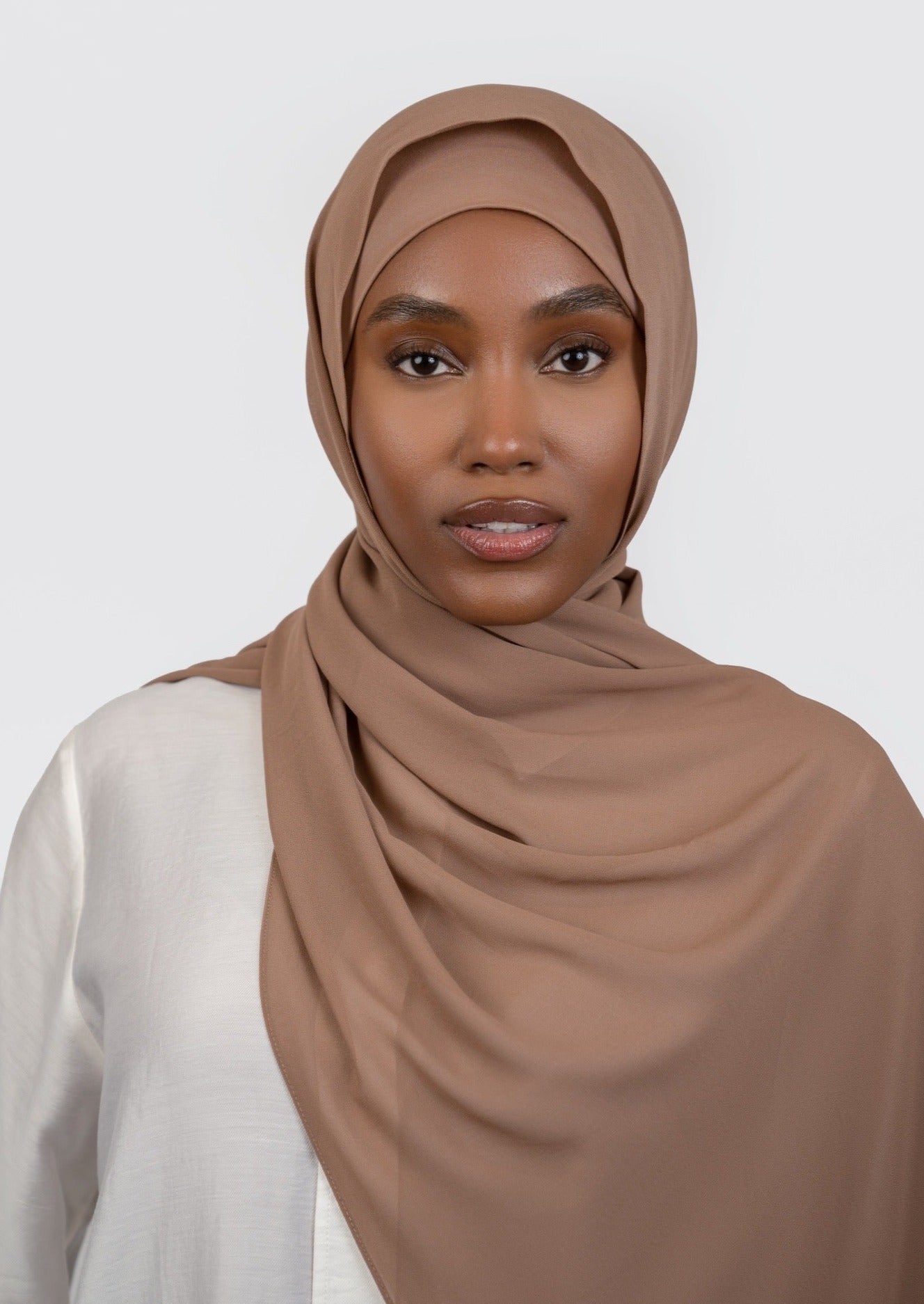 Matching Hijab Set - Dark Nude
