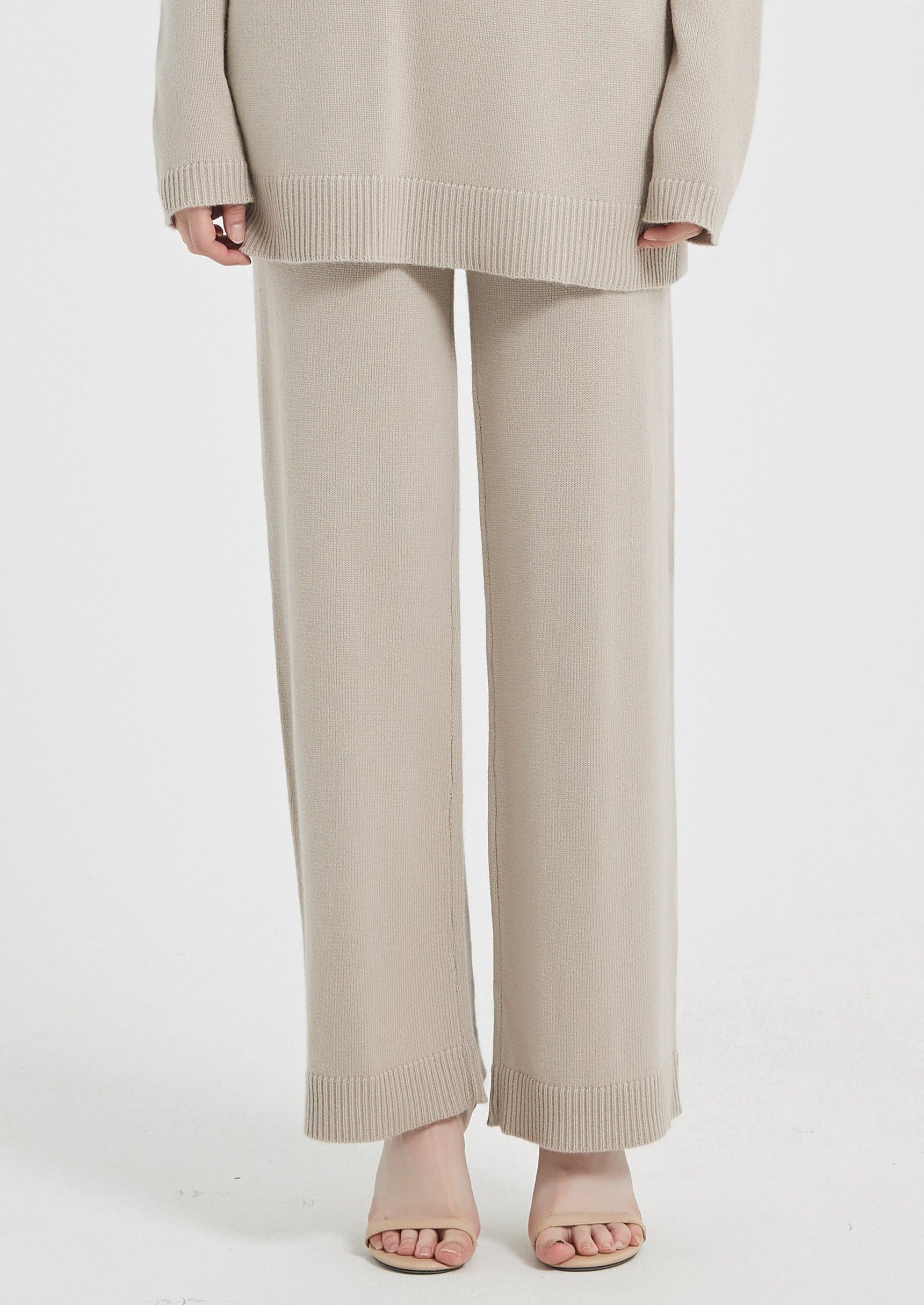 Elandra Knit Pants - Light Nude