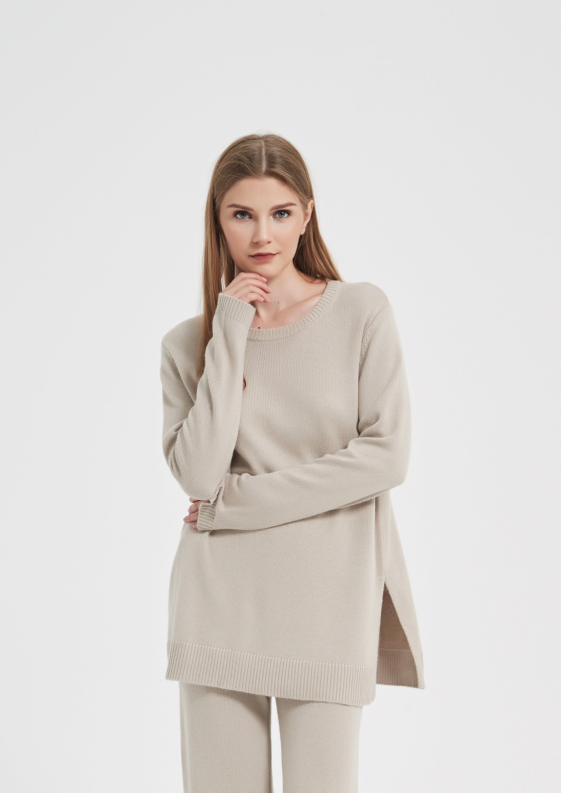 Elandra Knit Sweater - Light Nude