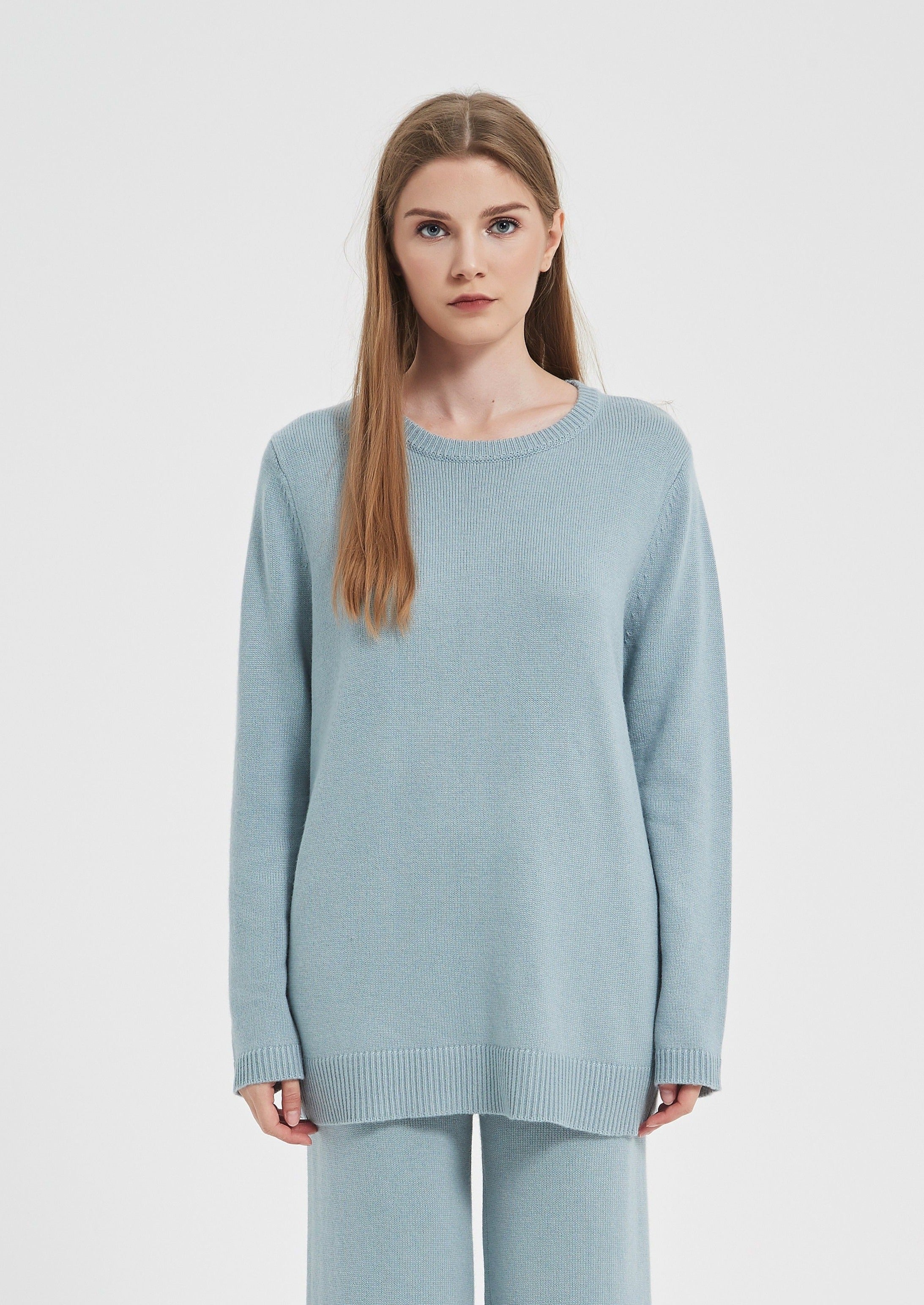 Elandra Knit Sweater - Baby Blue