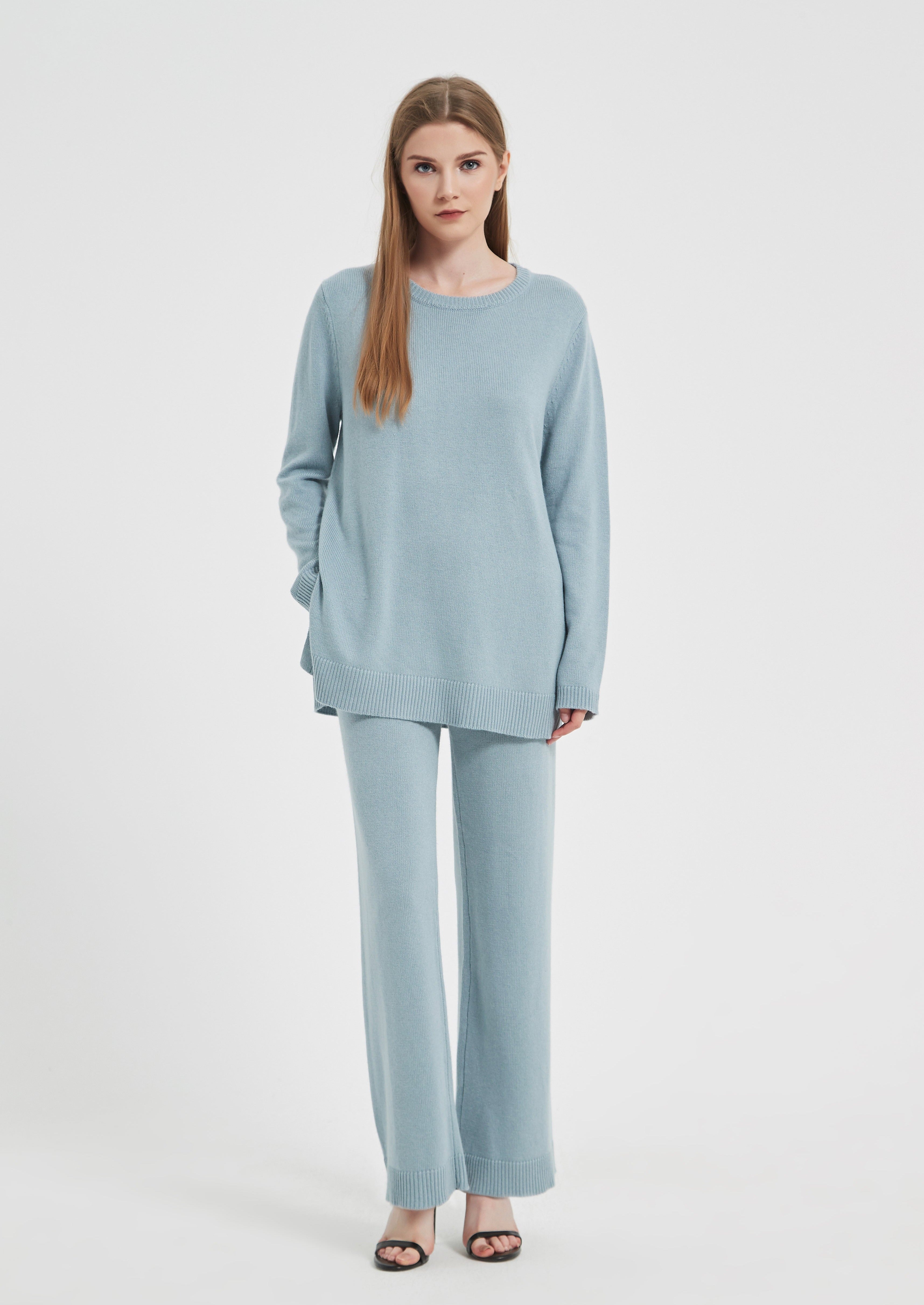 Elandra Knit Sweater - Baby Blue