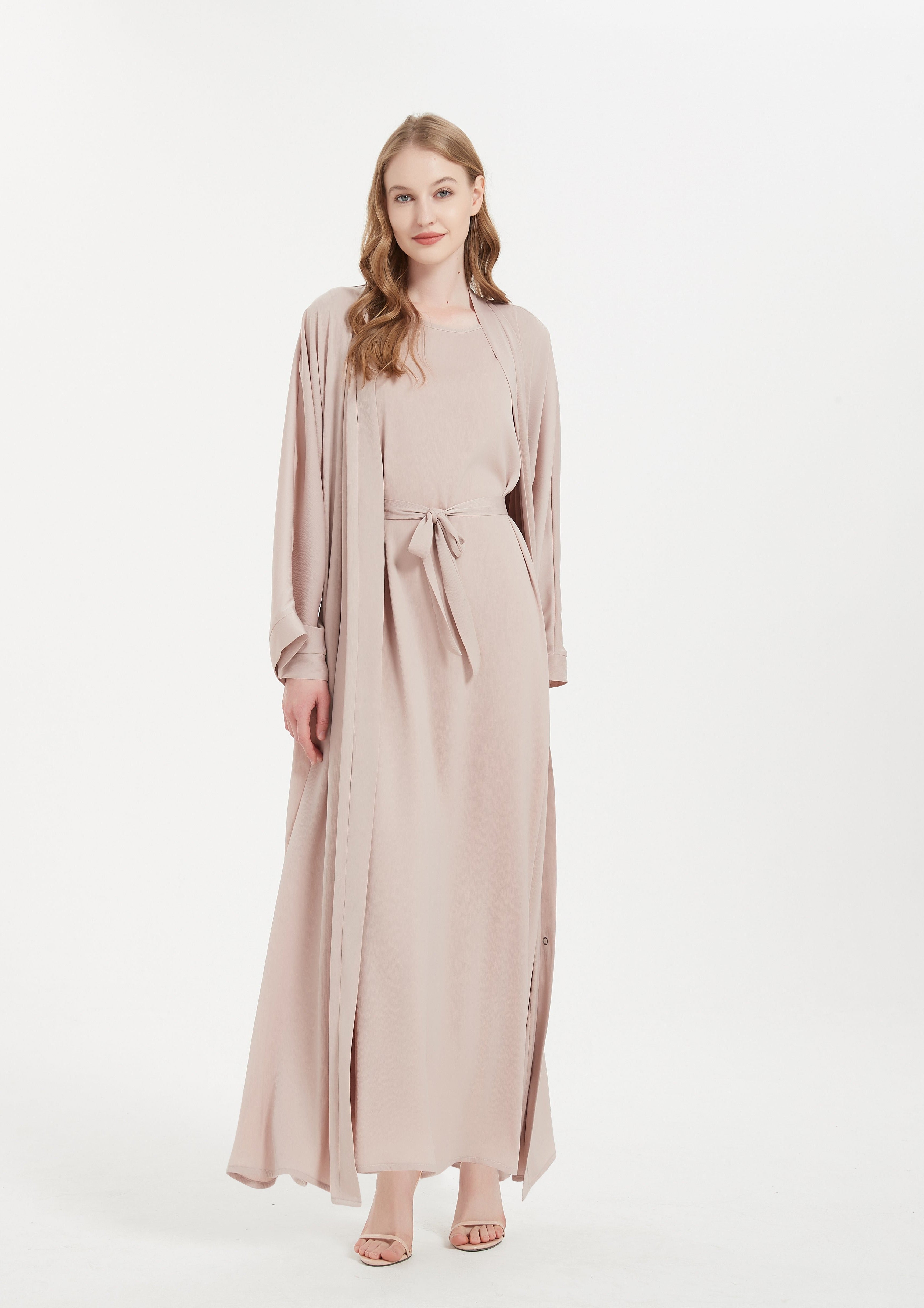 Serena Abaya Set - Light Nude