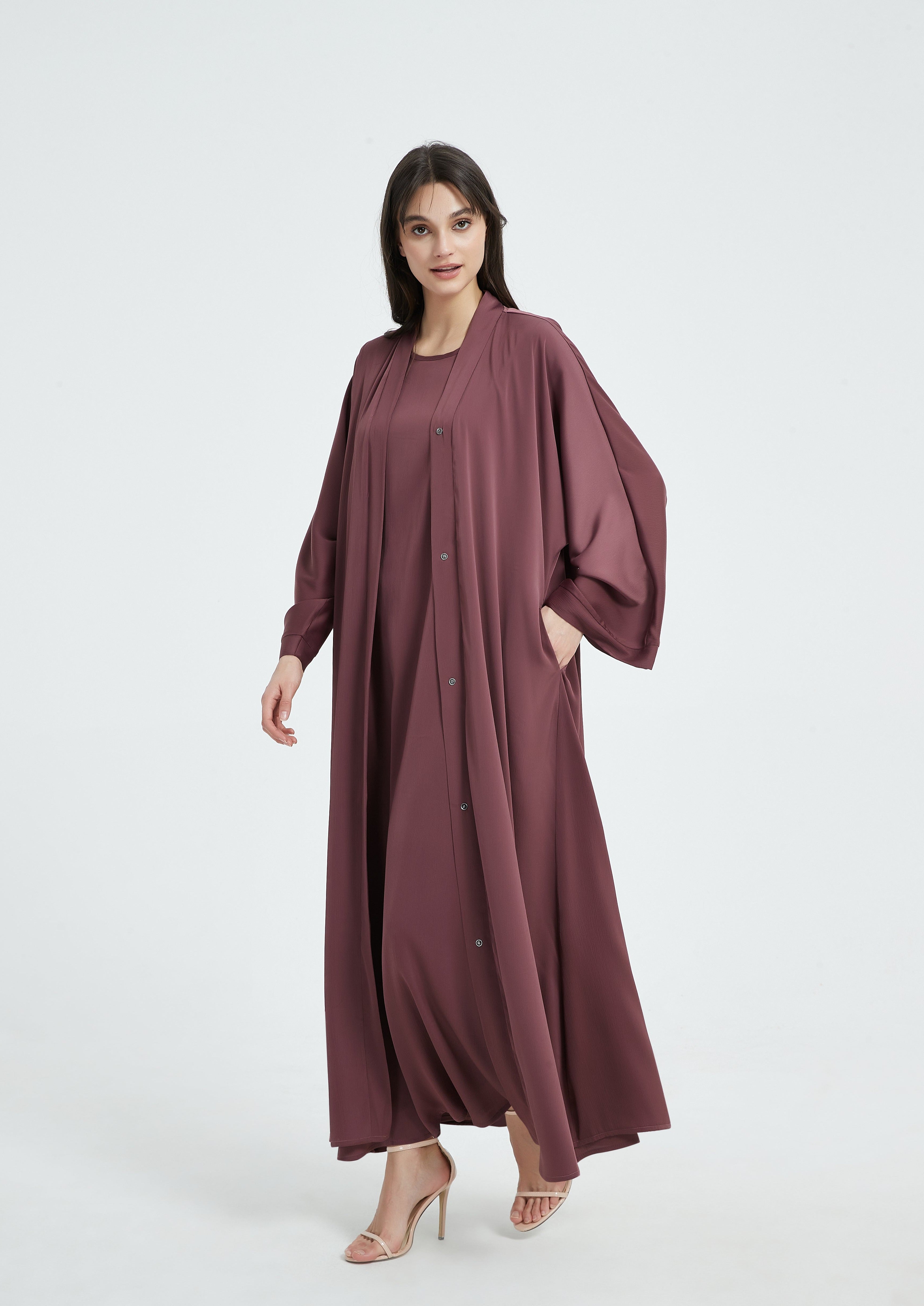 Serena Abaya Set - Mauve