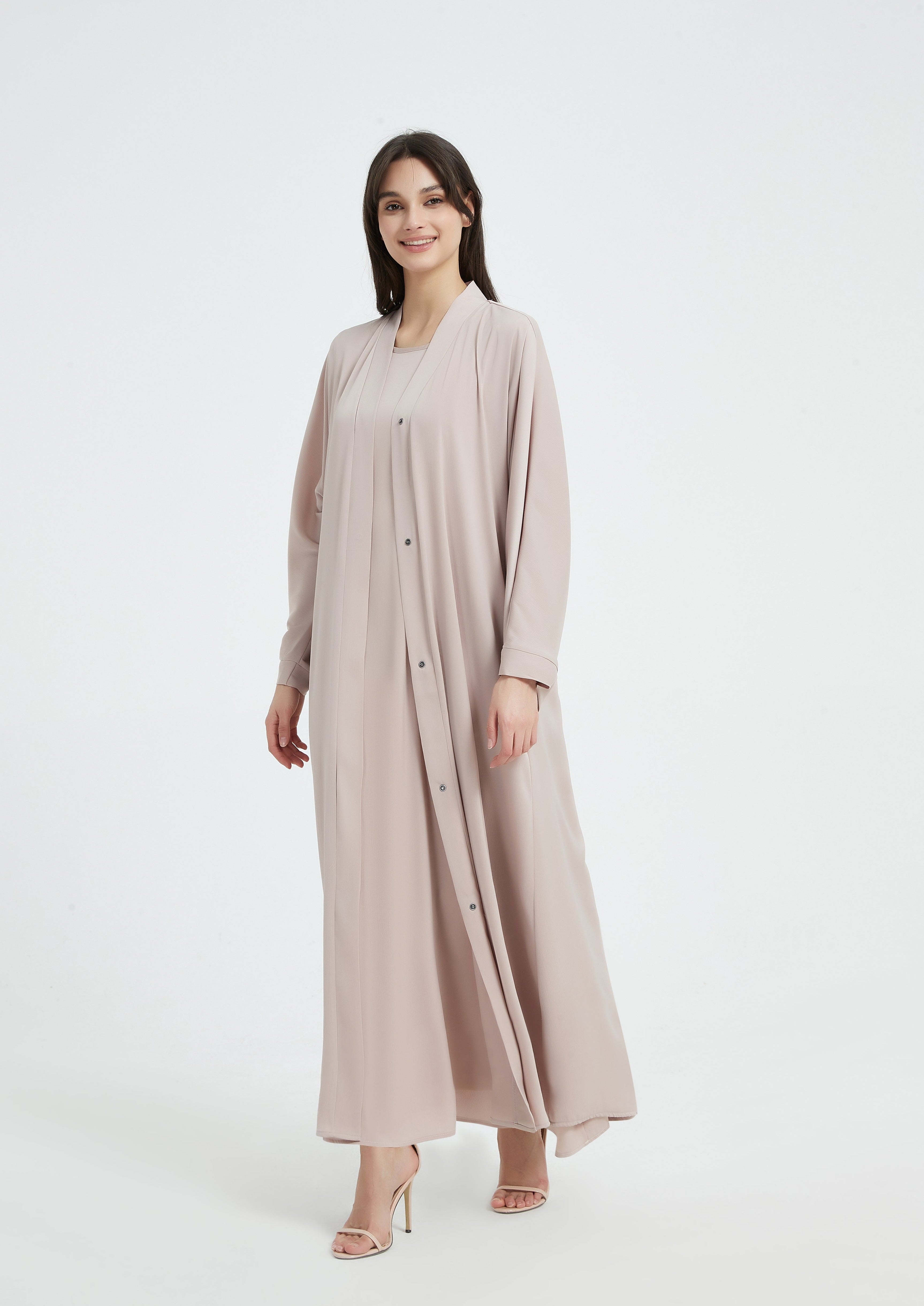 Serena Abaya Set - Light Nude