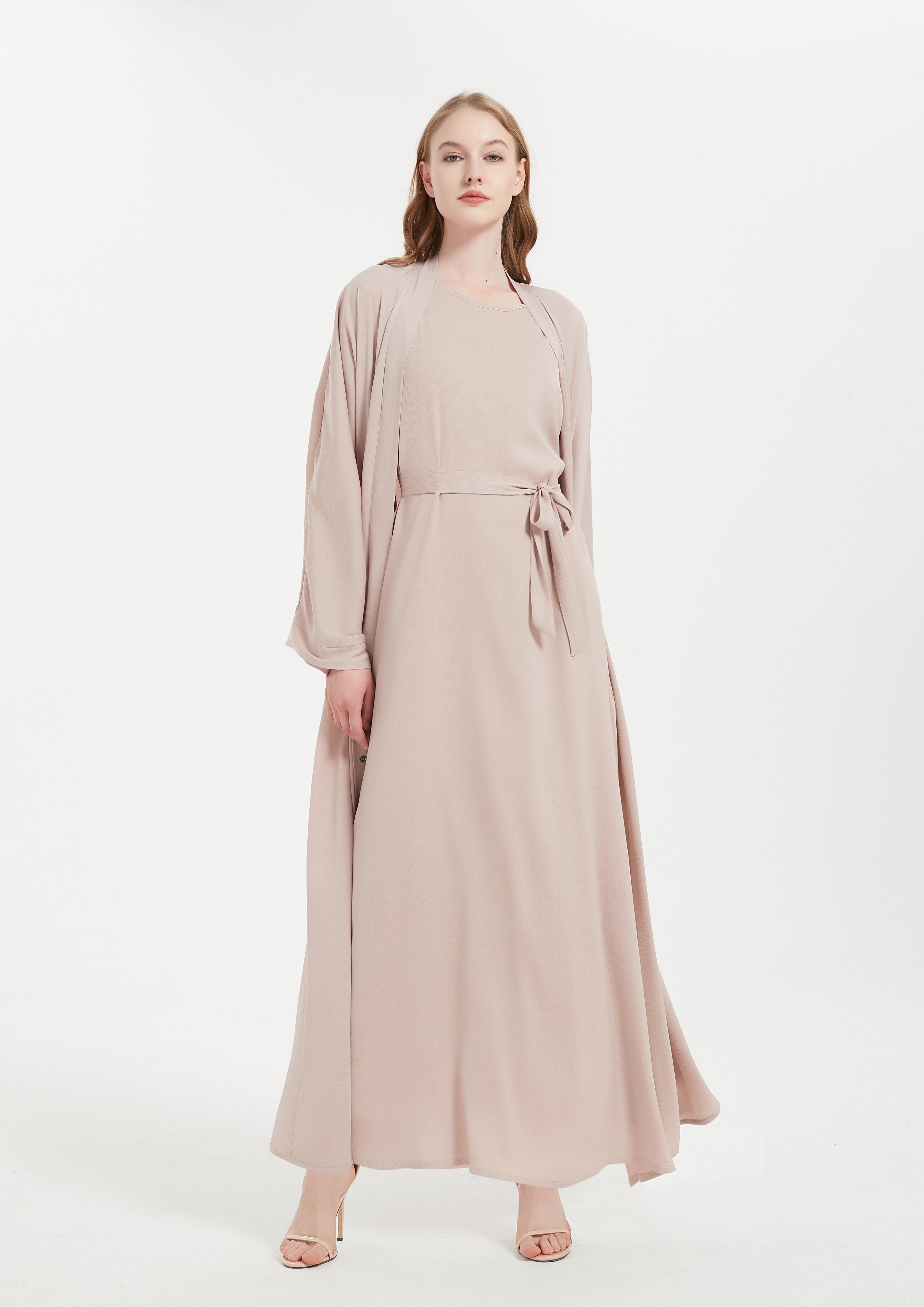 Serena Abaya Set - Light Nude