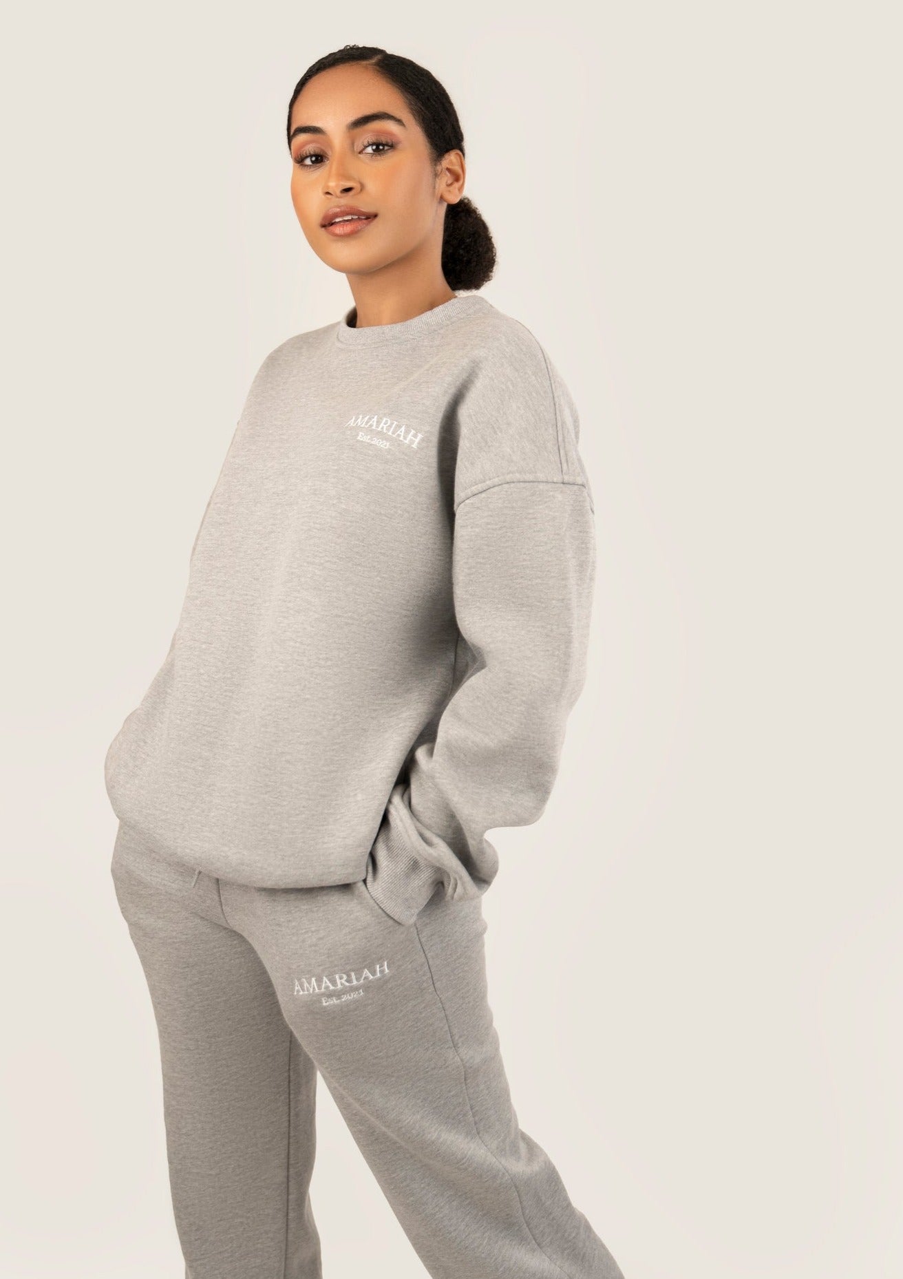 Amariah Relaxed Sweatpants  - Heather Grey - AMARIAH