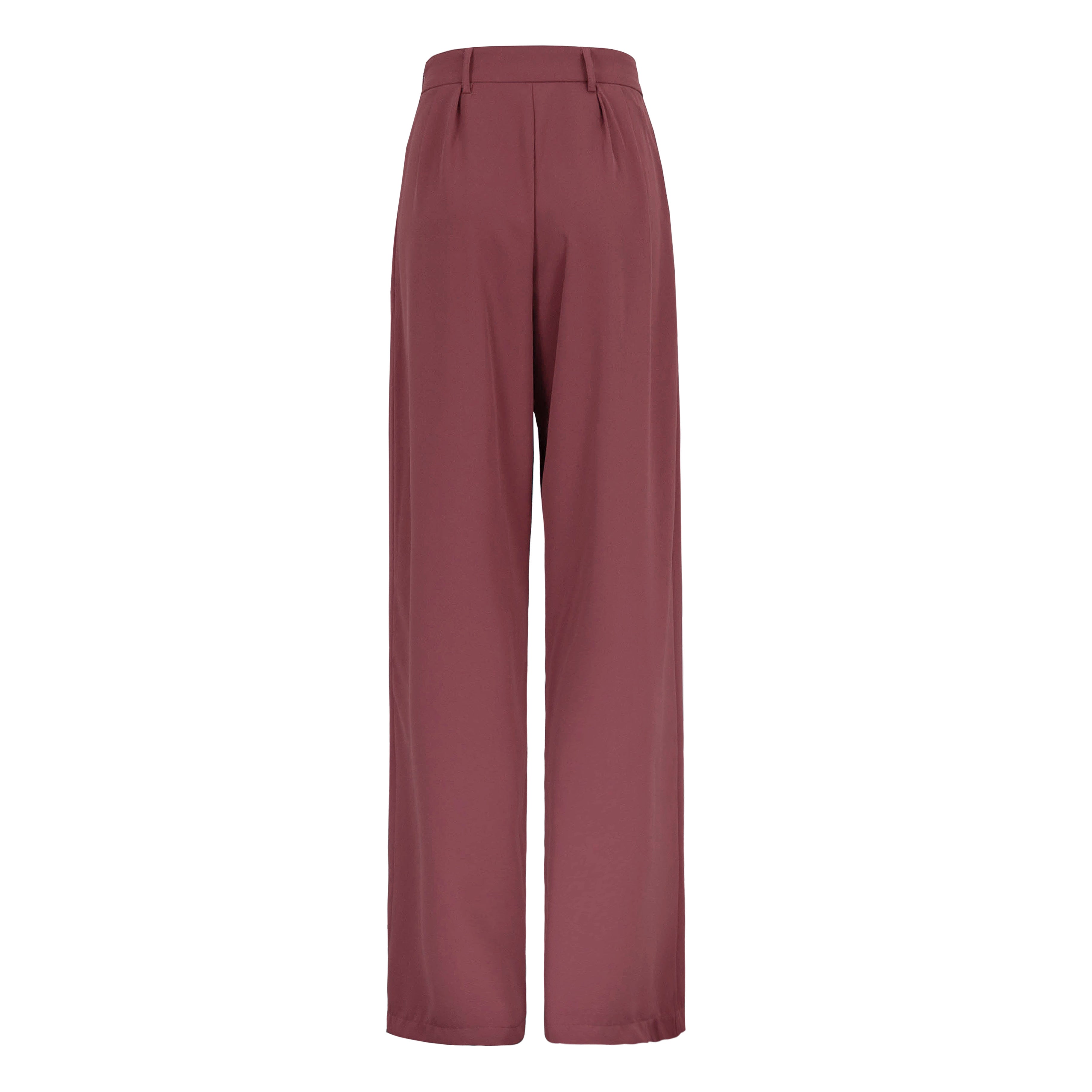 Arabella Wide Leg Trousers - Dark Rose - AMARIAH