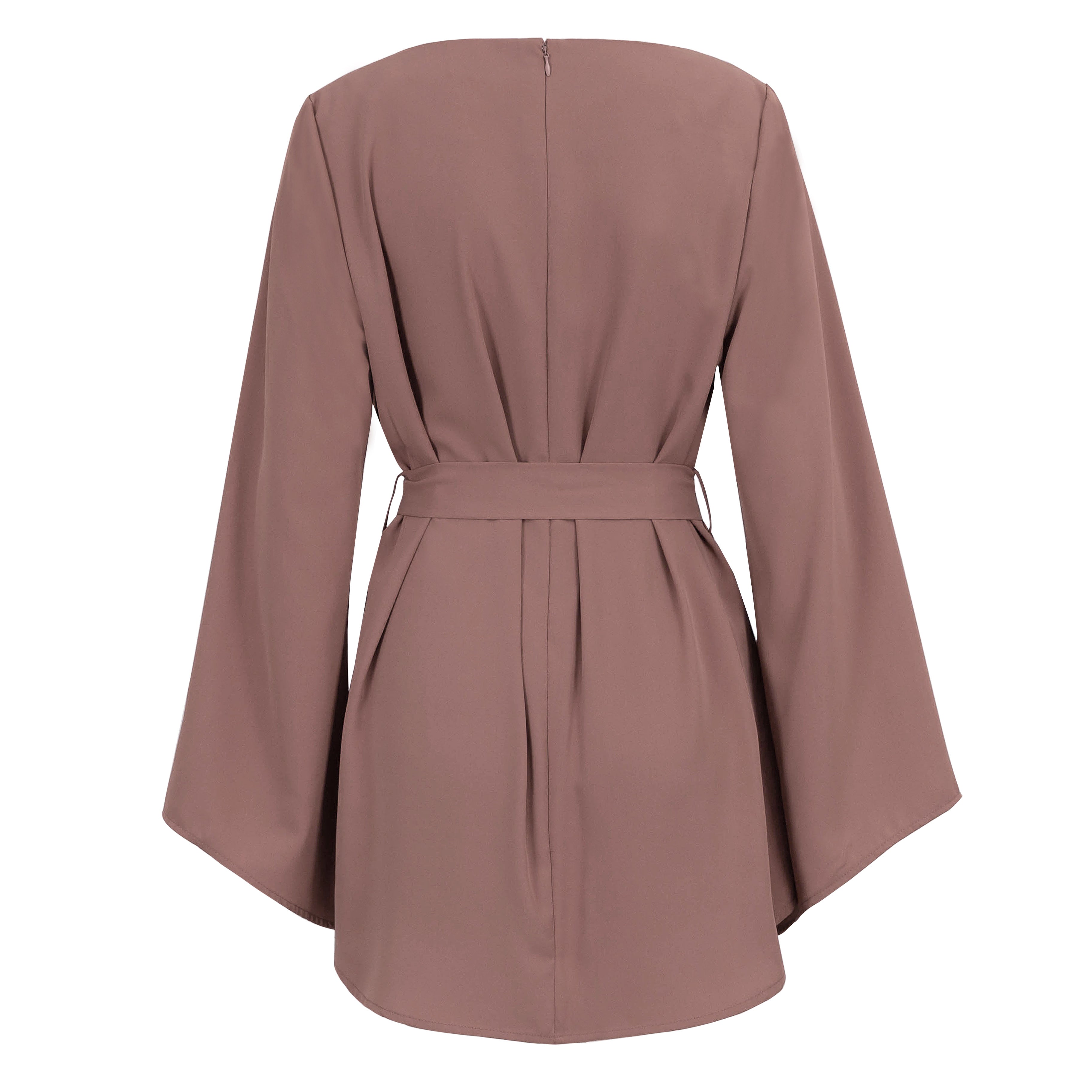 Arabella Tie Waist Top - Beige - AMARIAH