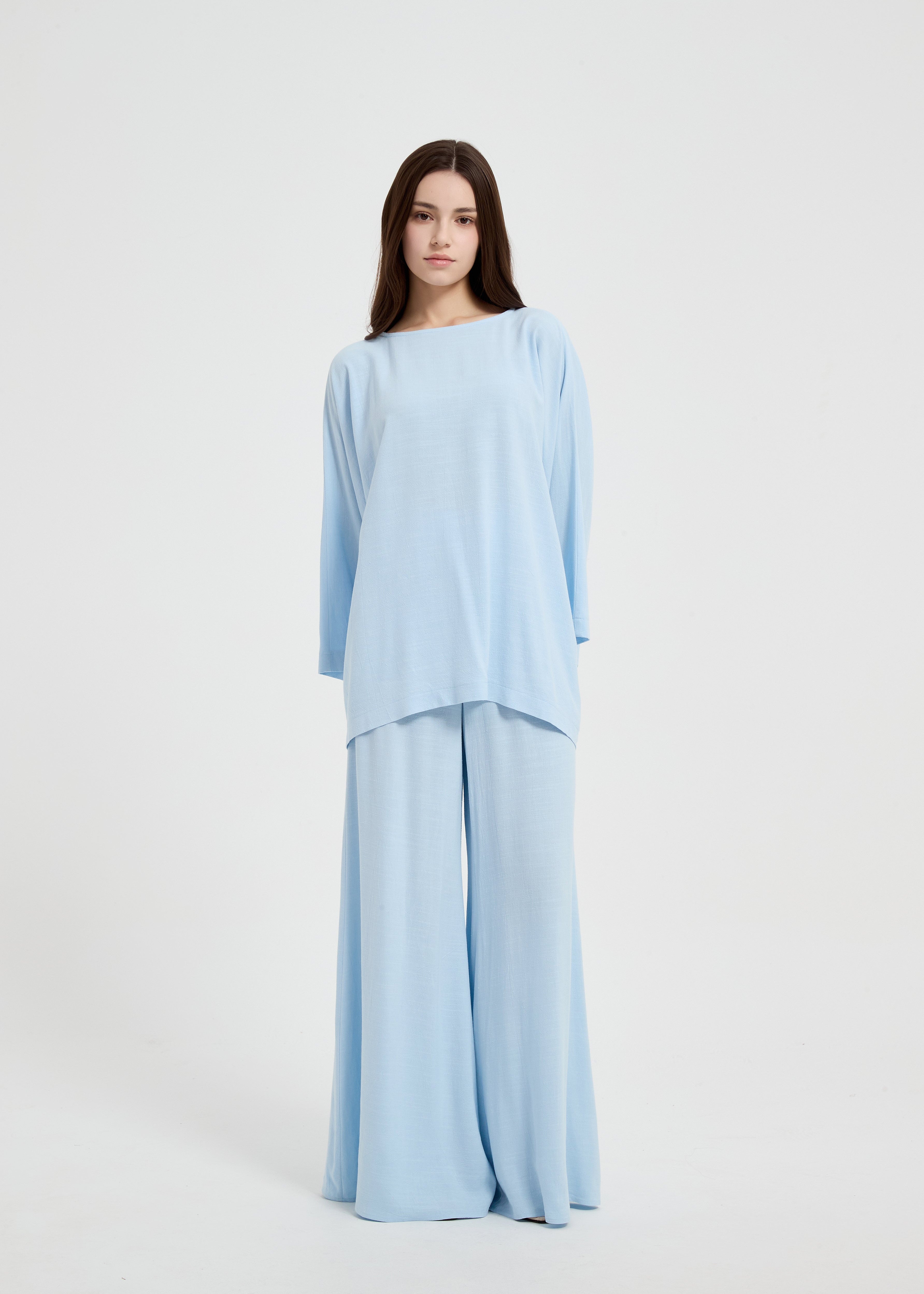 Cecilia Linen Set - Baby Blue