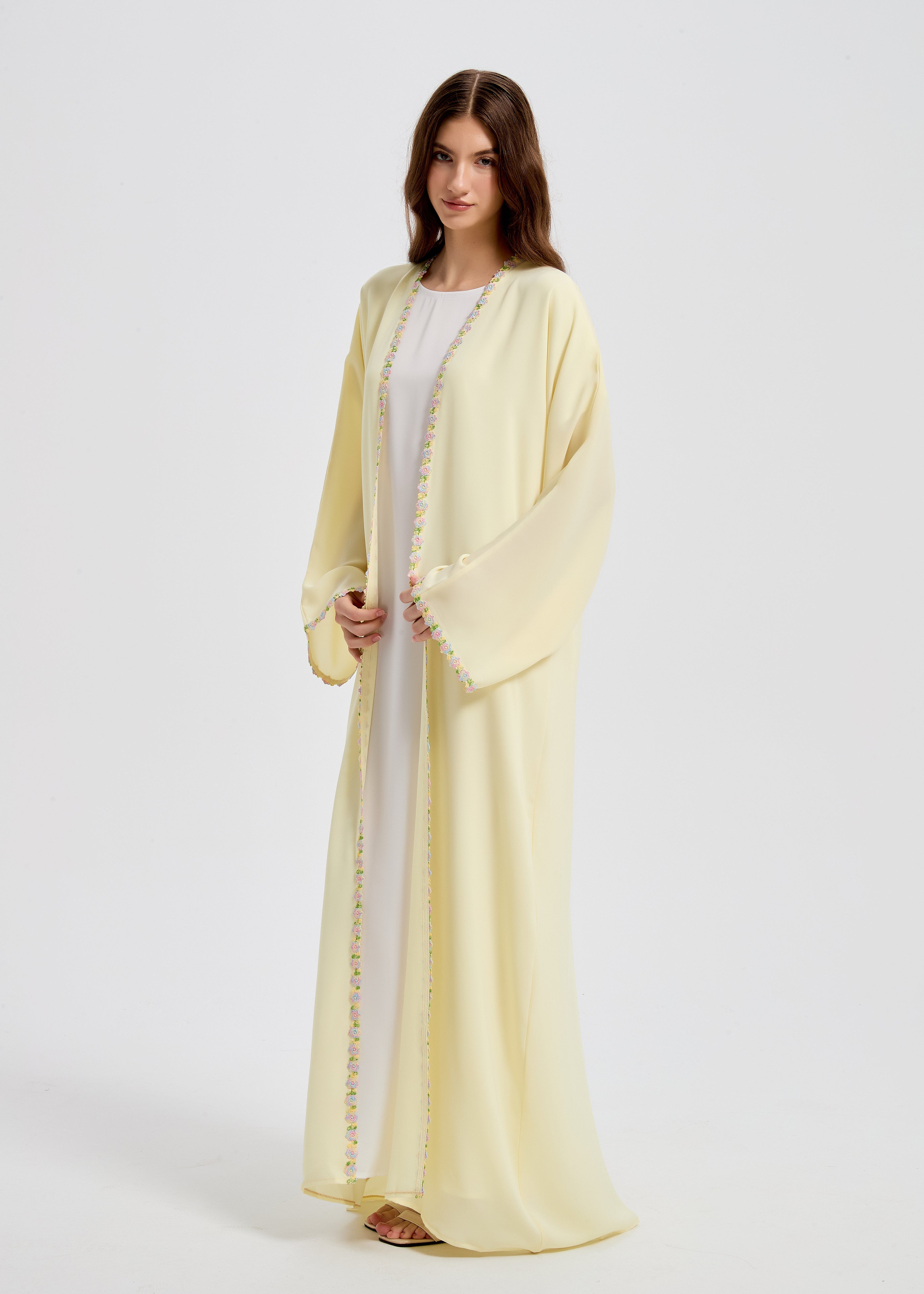 Soraya Abaya Set - Butter Yellow