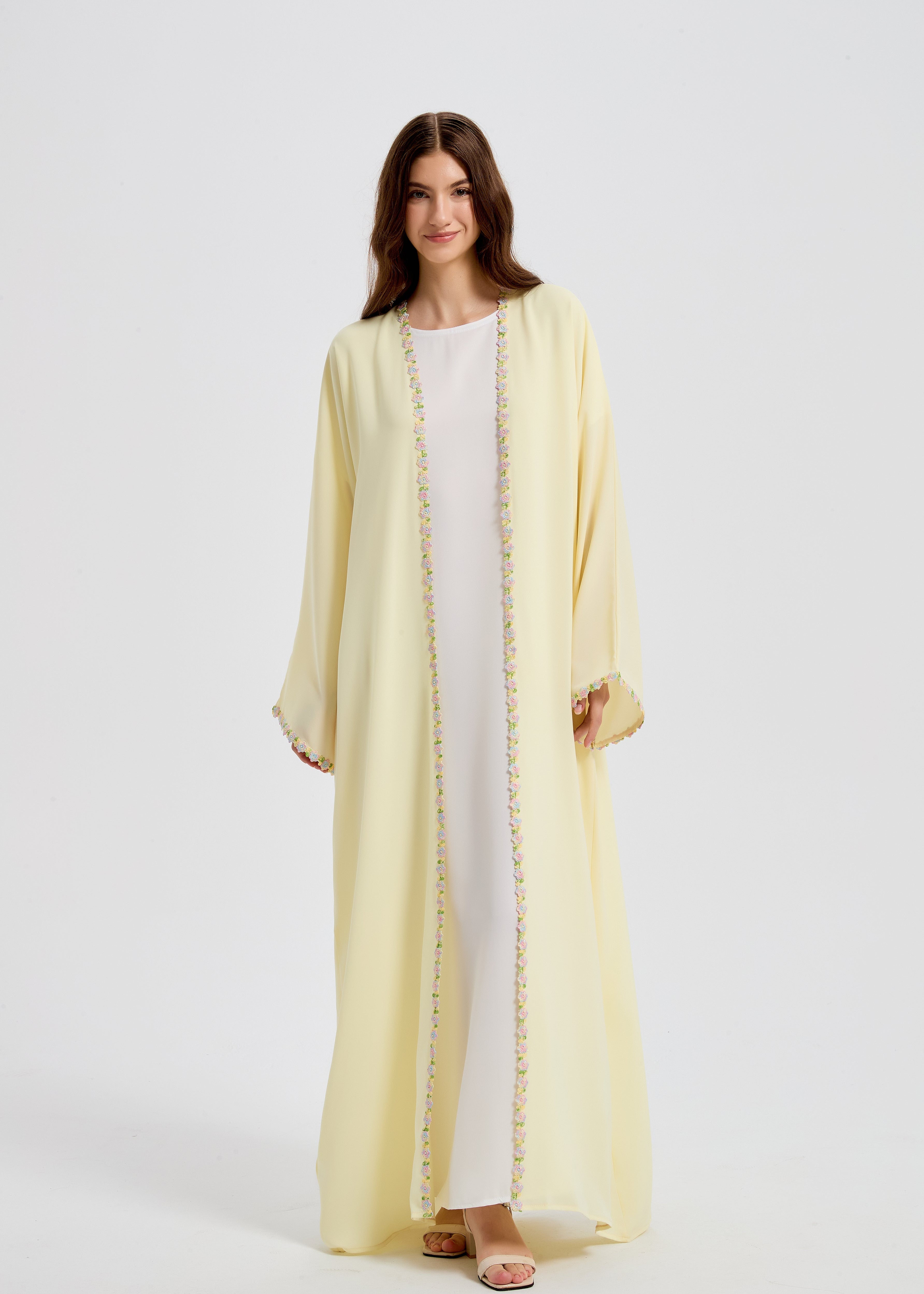 Soraya Abaya Set - Butter Yellow