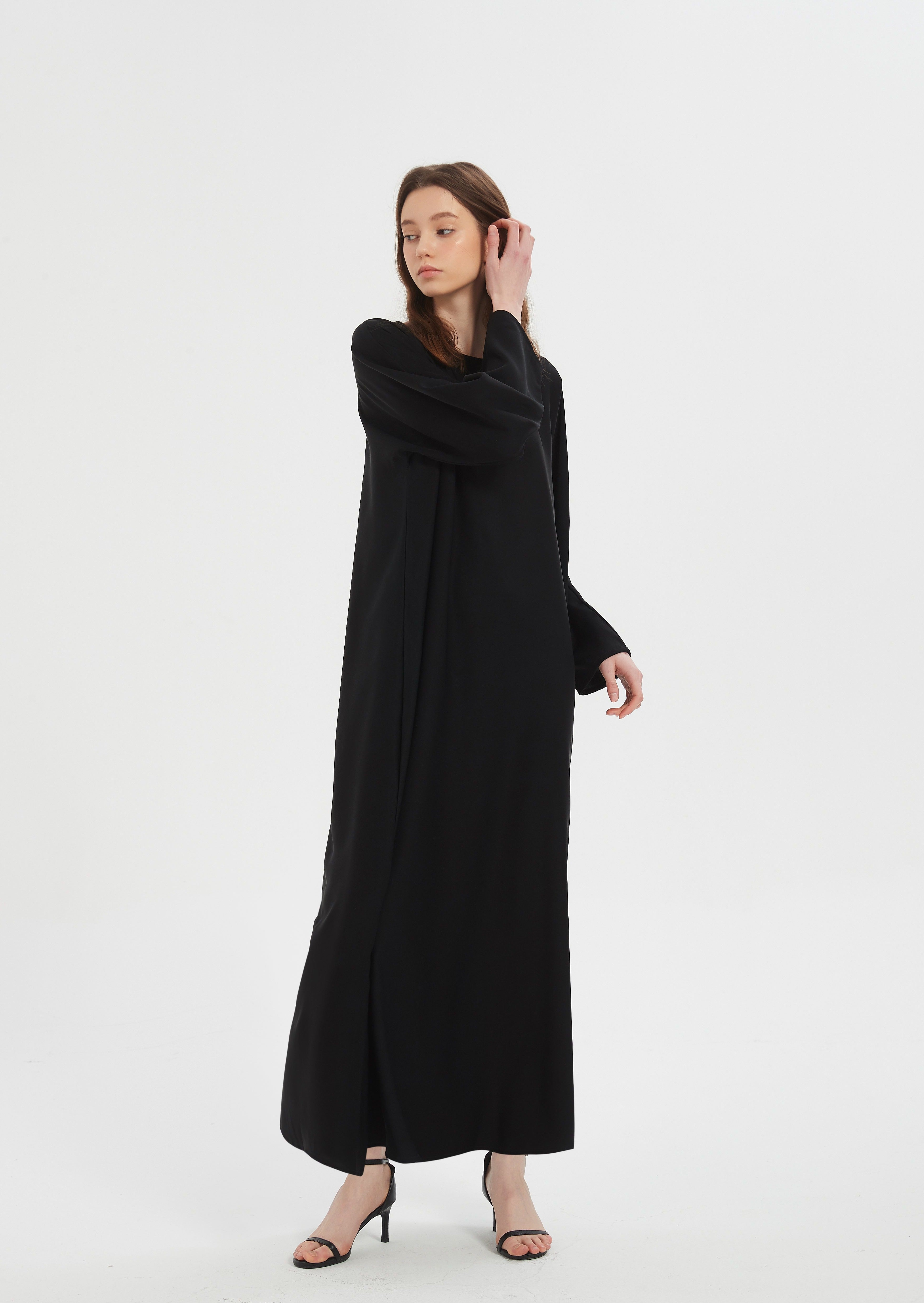 Niara Kaftan Style Abaya - Black