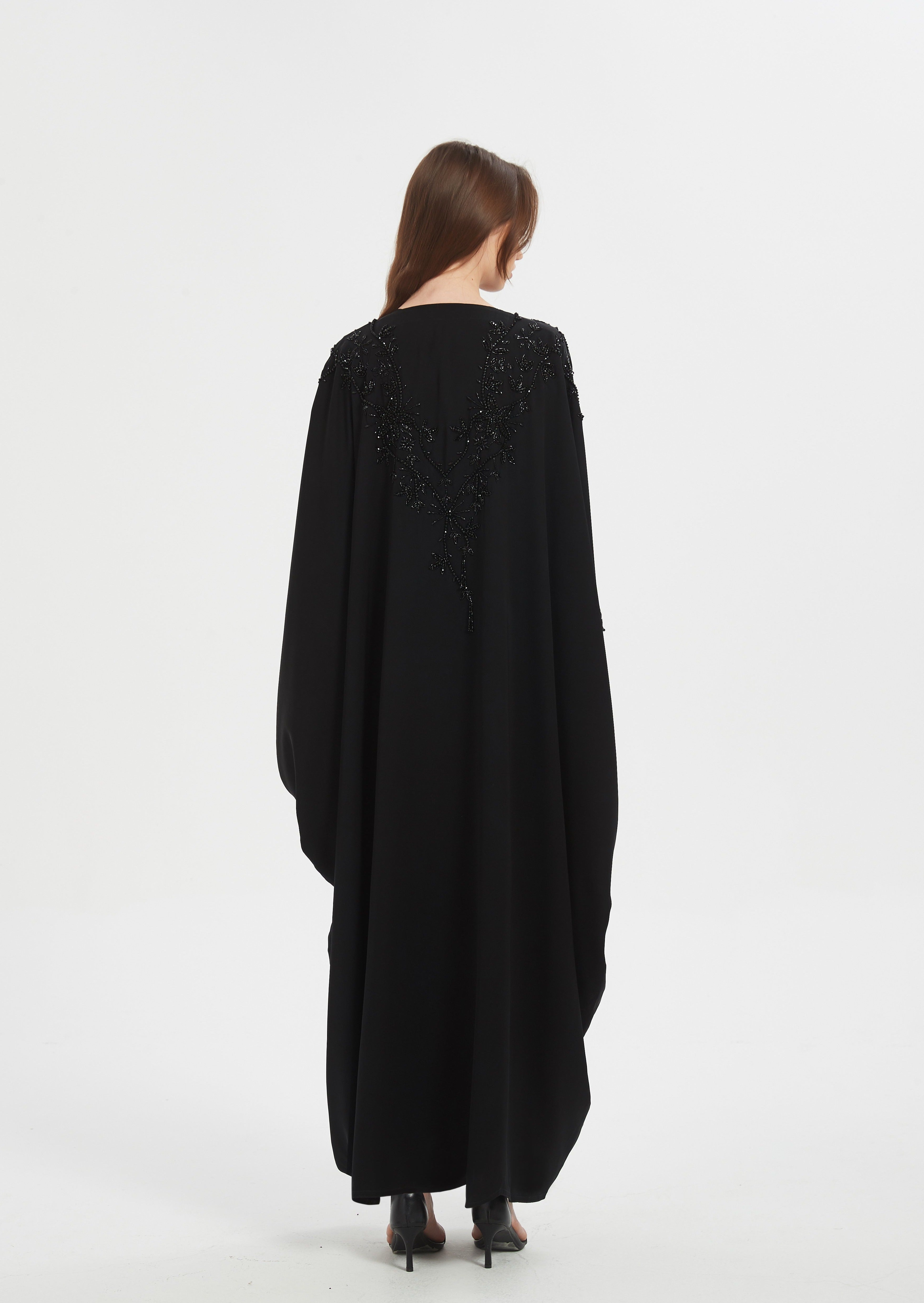 Niara Kaftan Style Abaya - Black