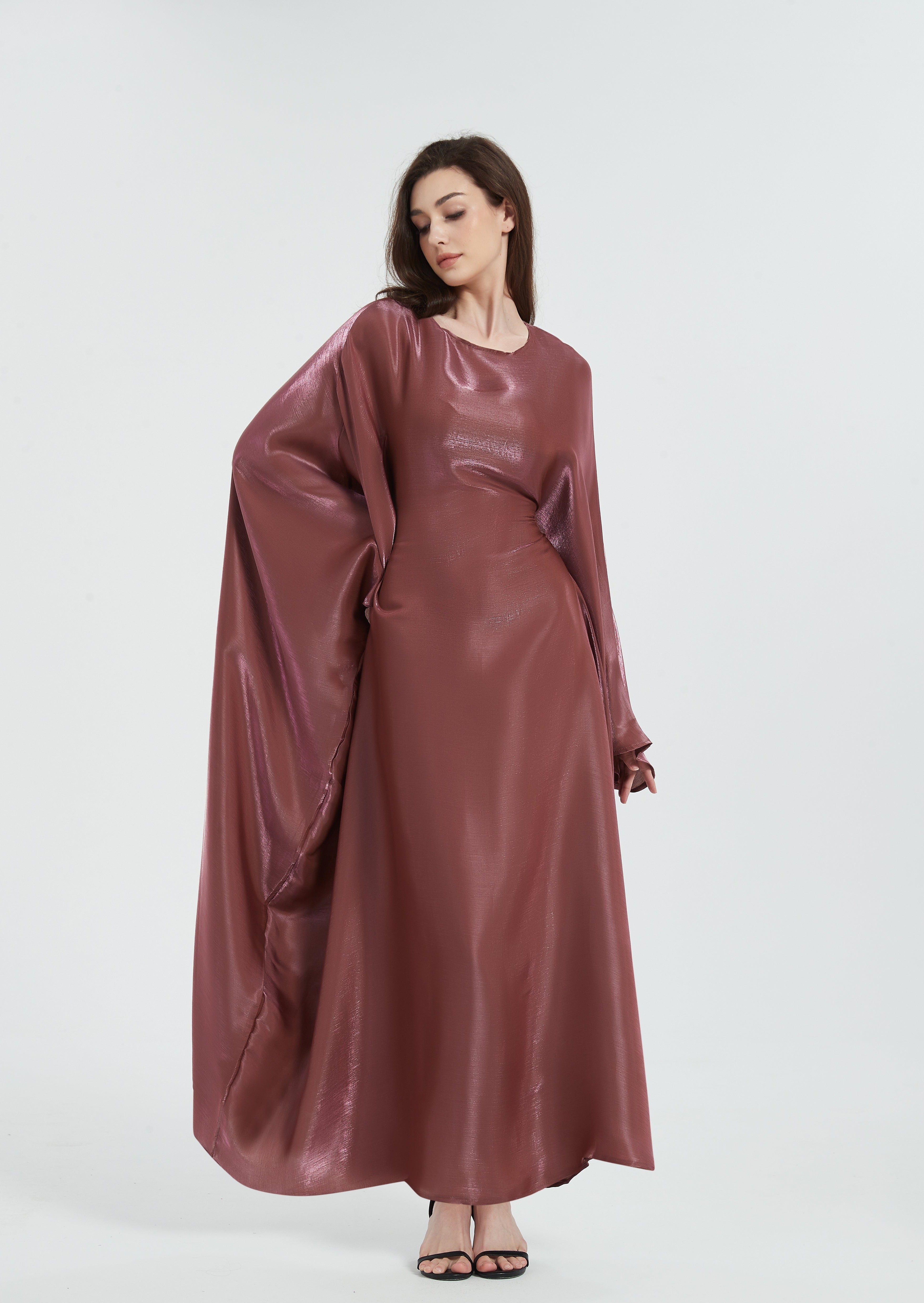 Jamila Two-Piece Kaftan Set - Dark Rose