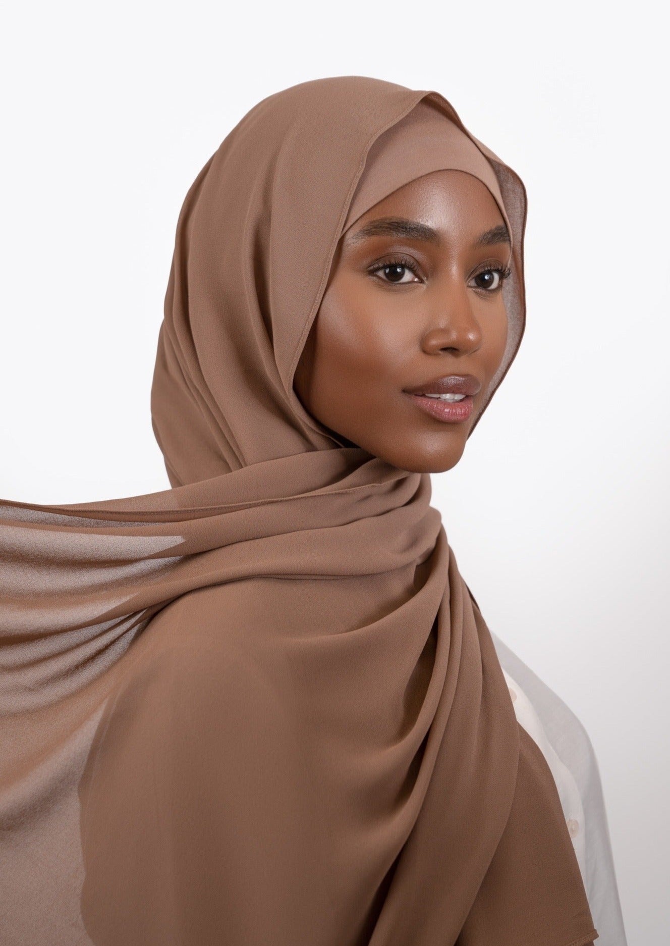 Matching Hijab Set - Dark Nude