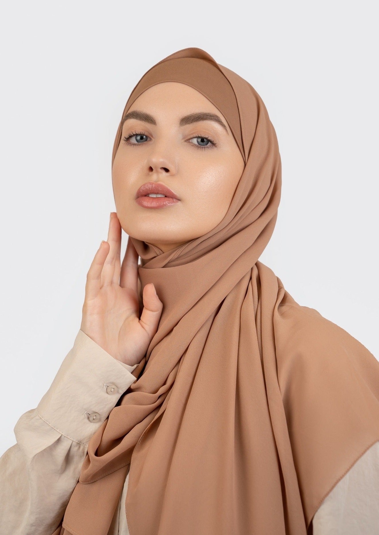 Matching Hijab Set - Sand