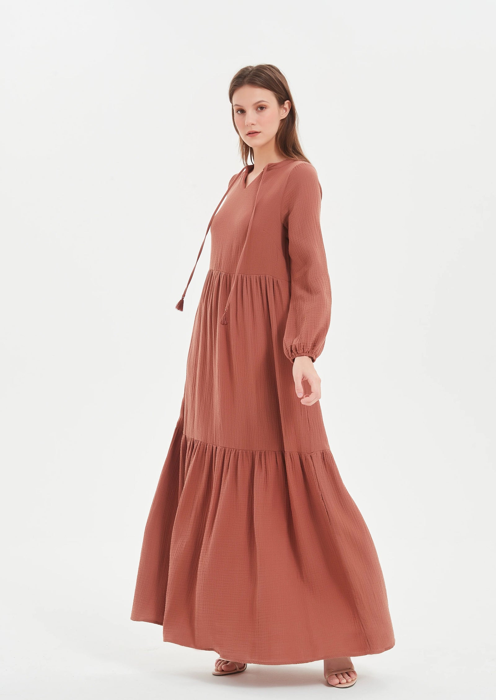 Zorina Sienna Ruching Maxi Dress