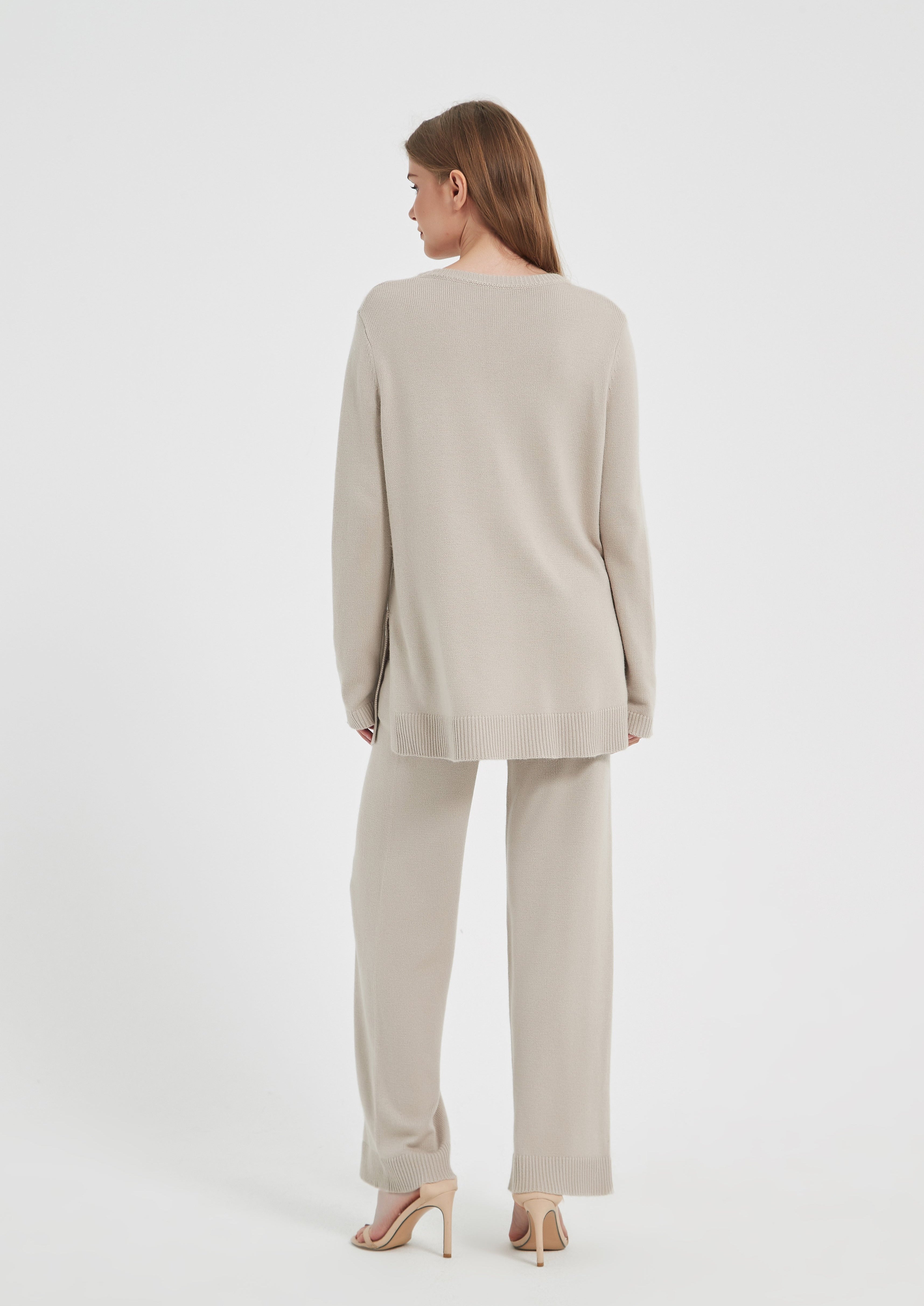 Elandra Knit Pants - Light Nude