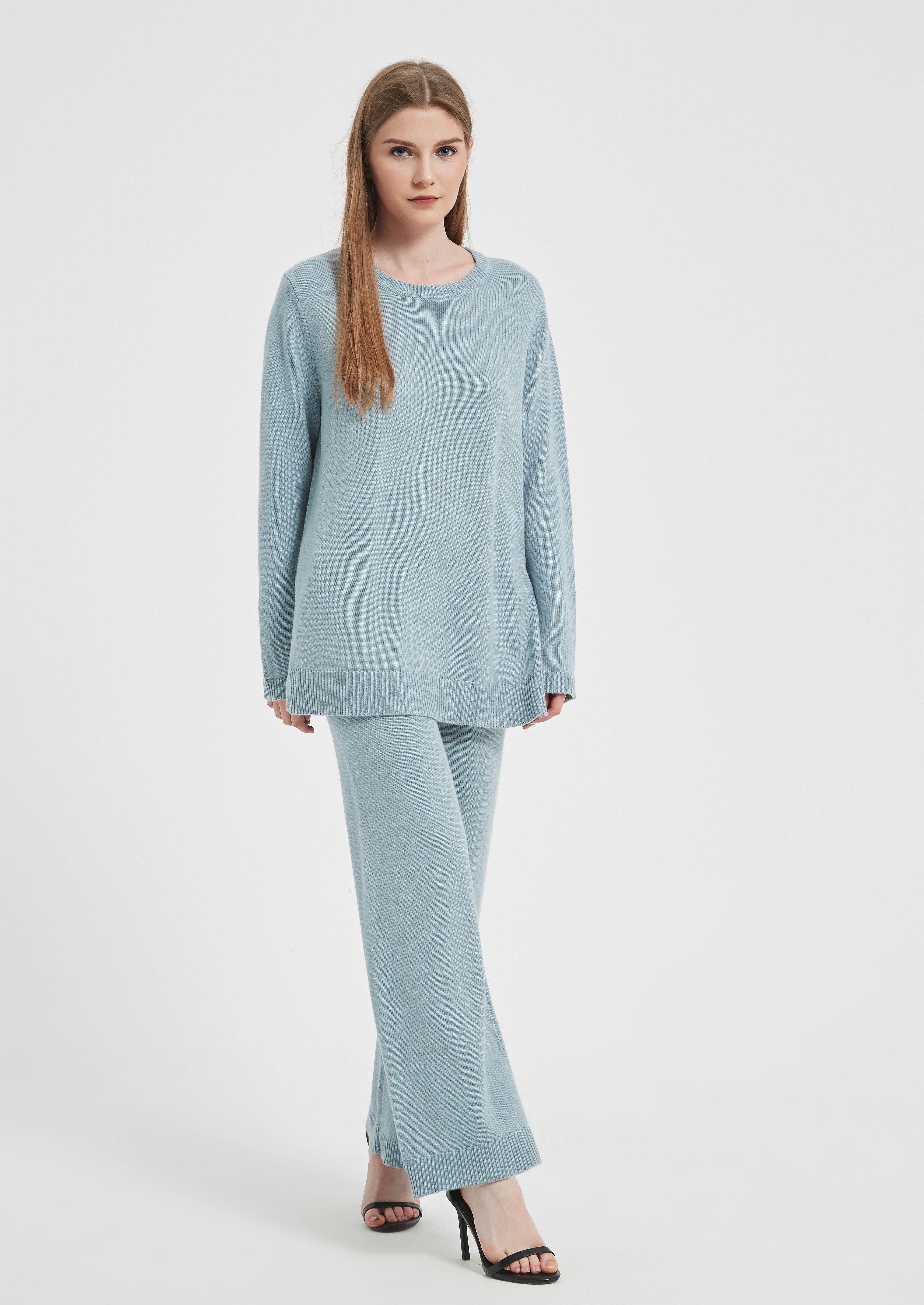 Elandra Knit Sweater - Baby blue