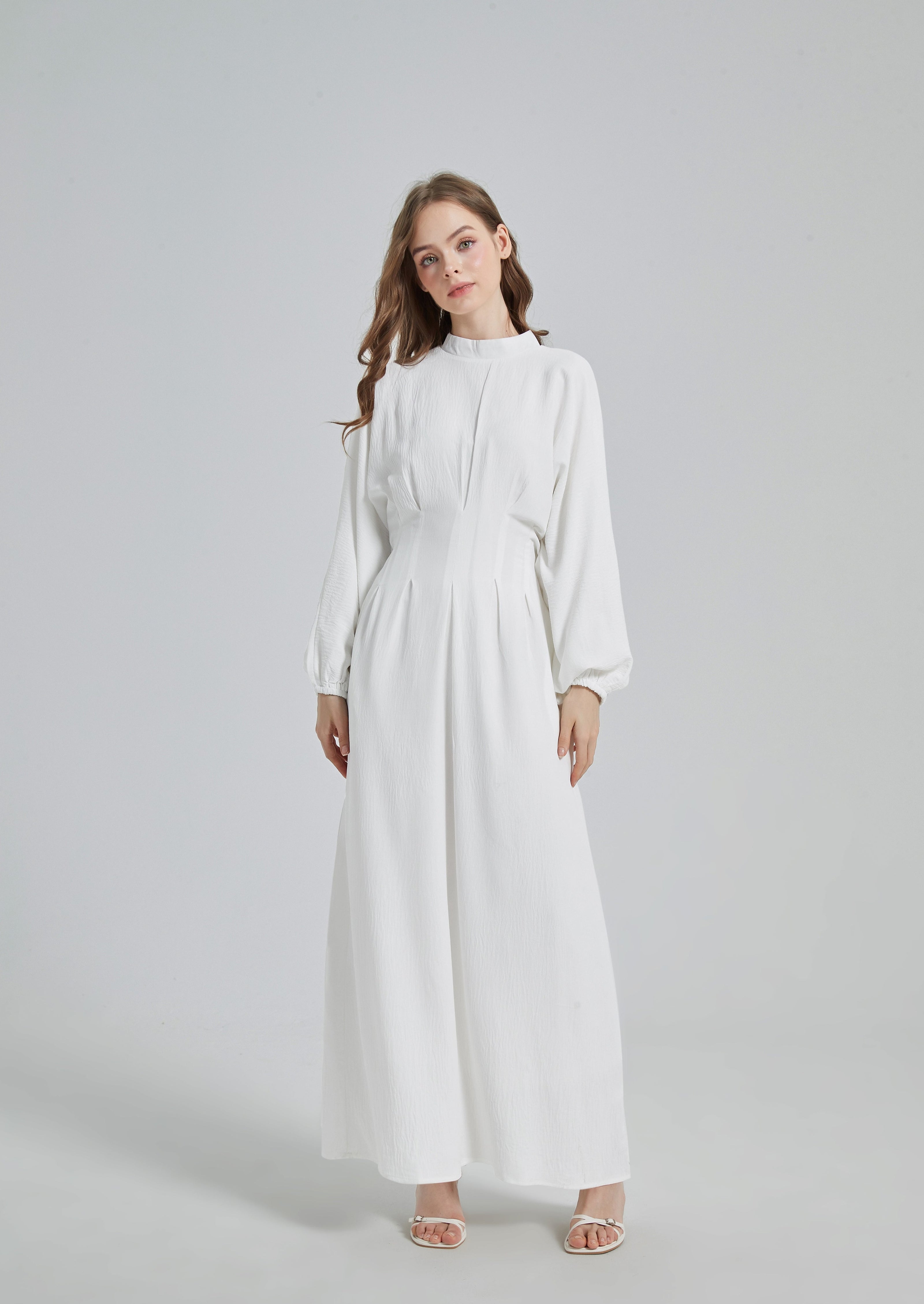 Aurelia Diamante Bow Maxi Dress White