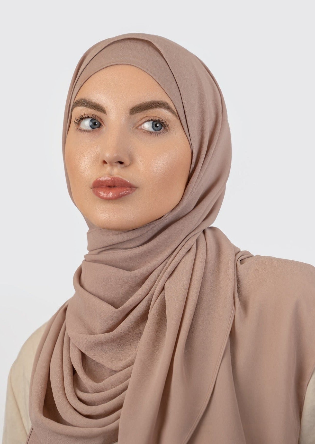 Matching Hijab Set - Nude Beige