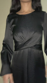 Emani Sparkle Maxi Dress - Black