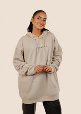 Amariah Oversized Hoodie - Stone Grey