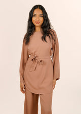 Arabella Tie Waist Top - Beige